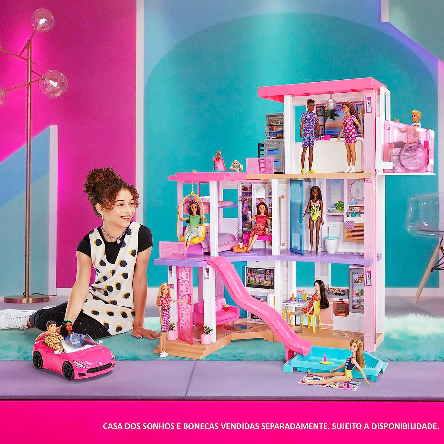 Barbie Set de Juego Coche Convertible (MUÑECAS POR SEPARADO)