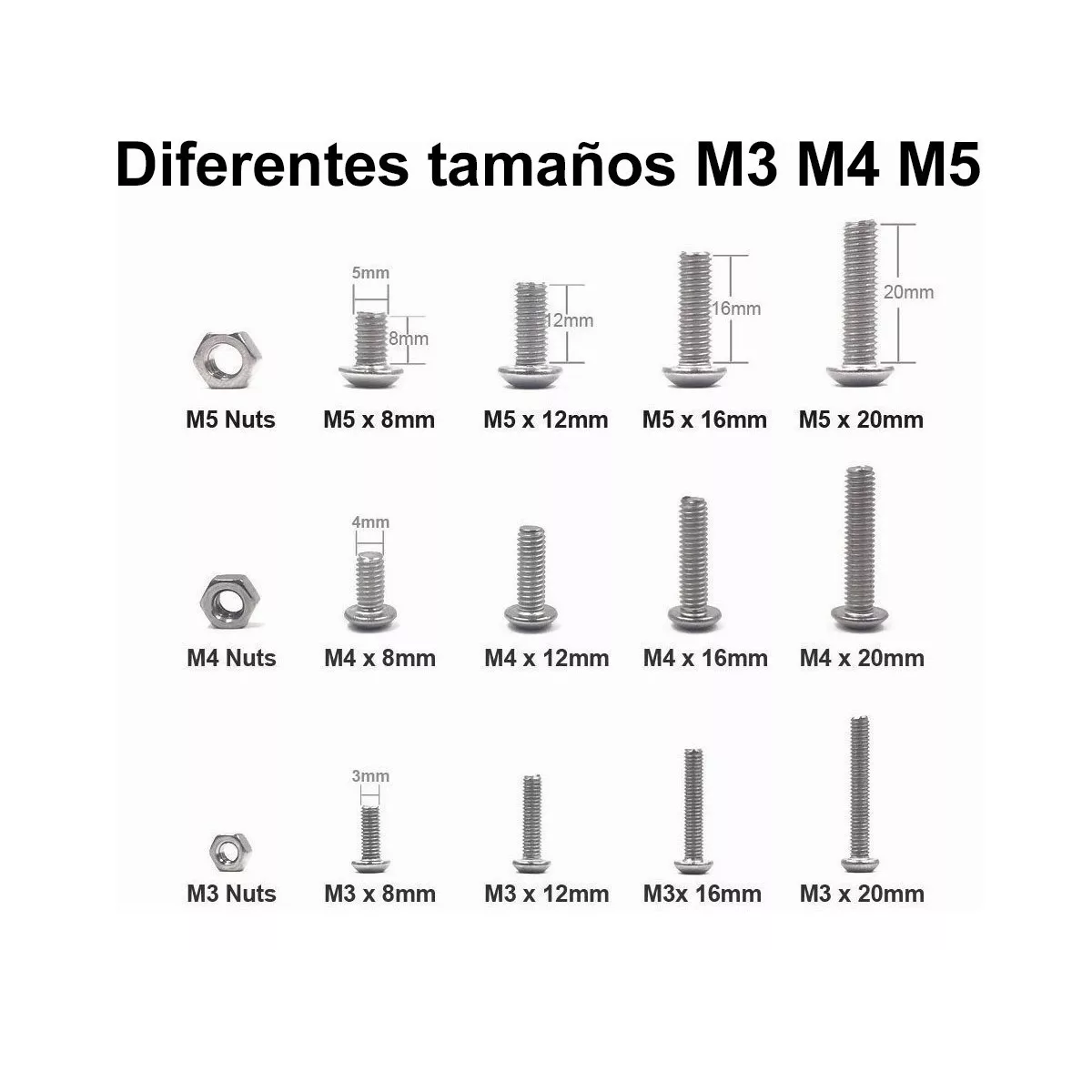 Tornillos Para Notebook M3 X 3mm (kit De 10 Unidades)