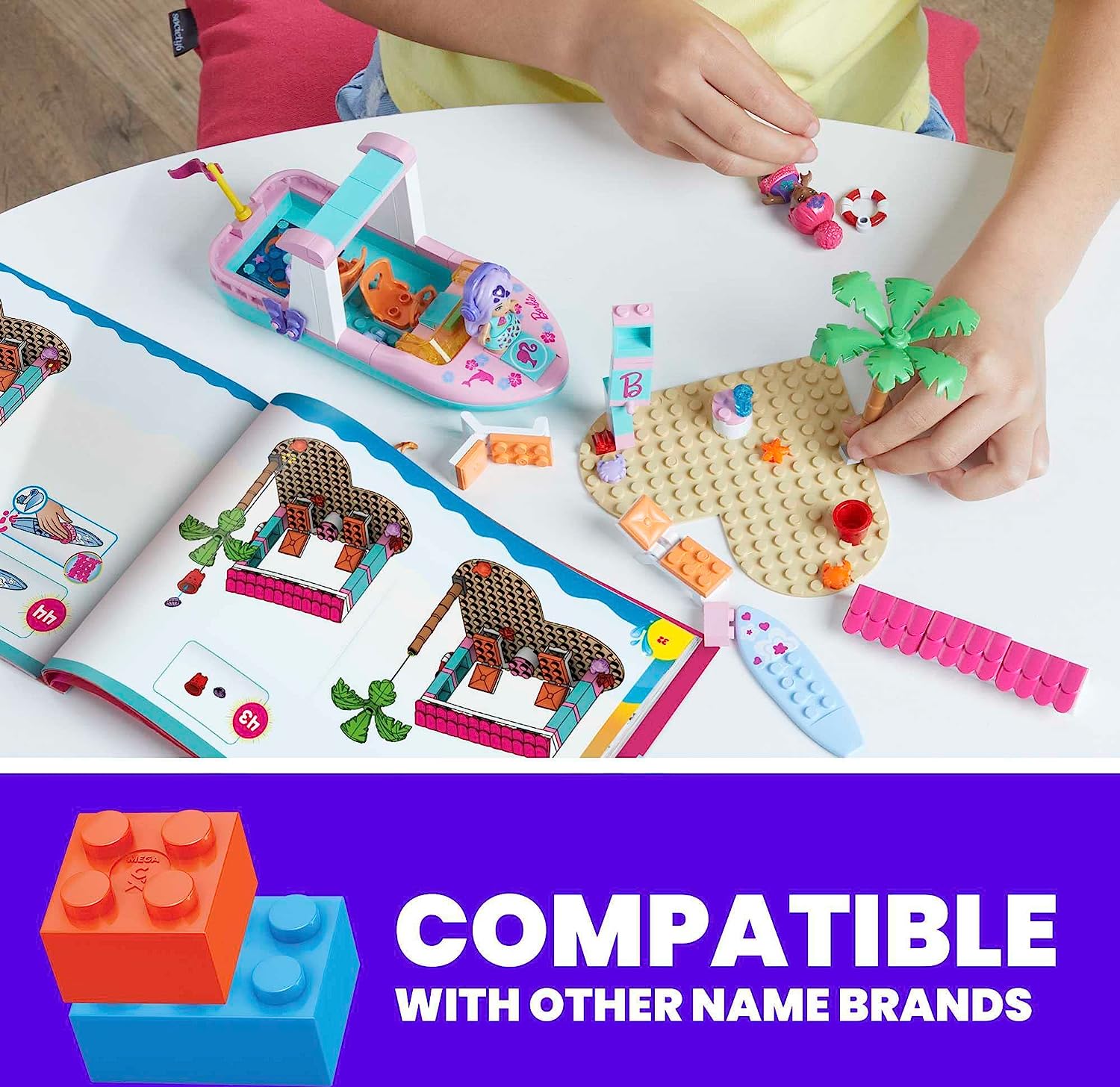 MEGA Barbie Juguete de Construcción Color Reveal Exploración con Delfines