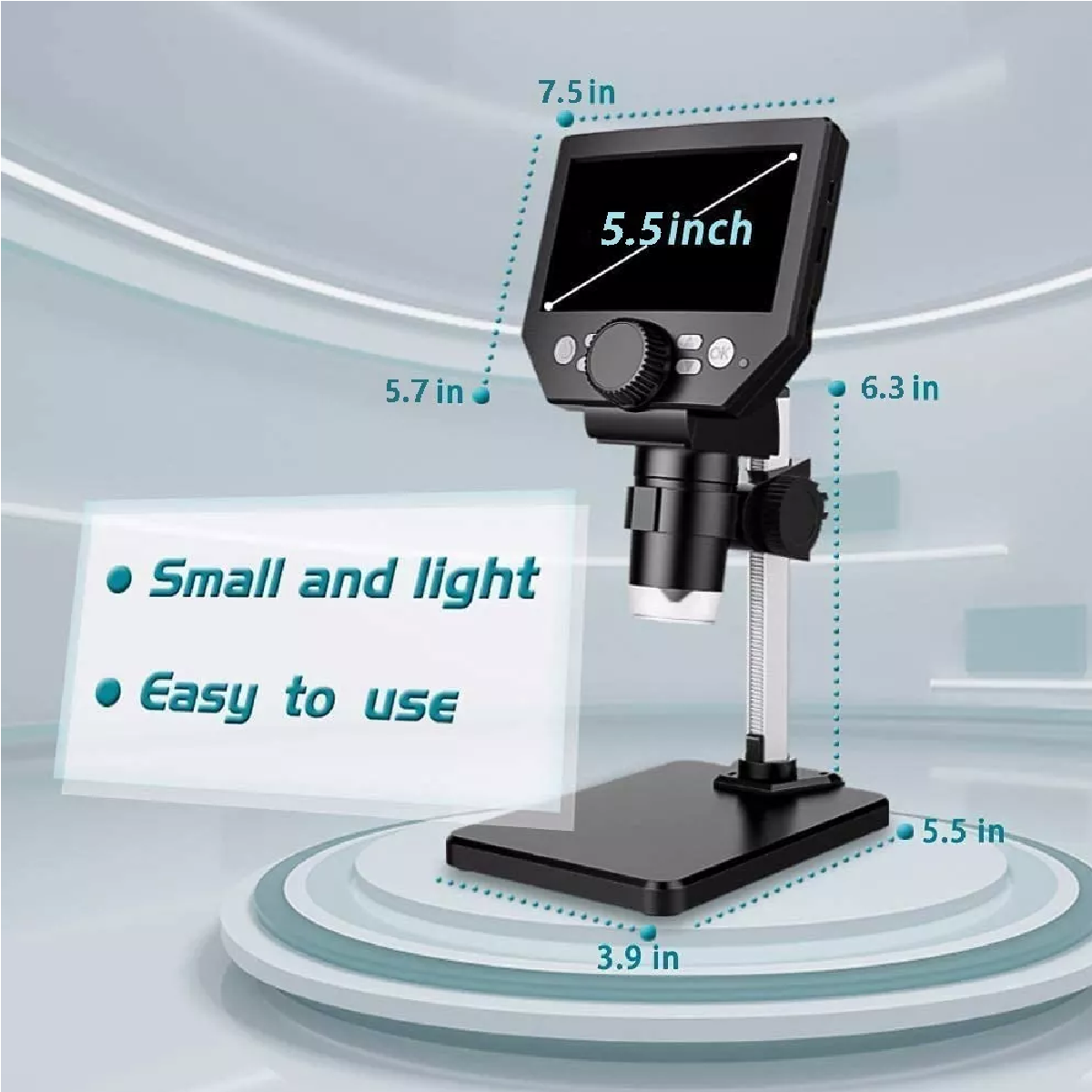 Microscopio Electrónico Académico Con 5.5in Pantalla Lcd Hd