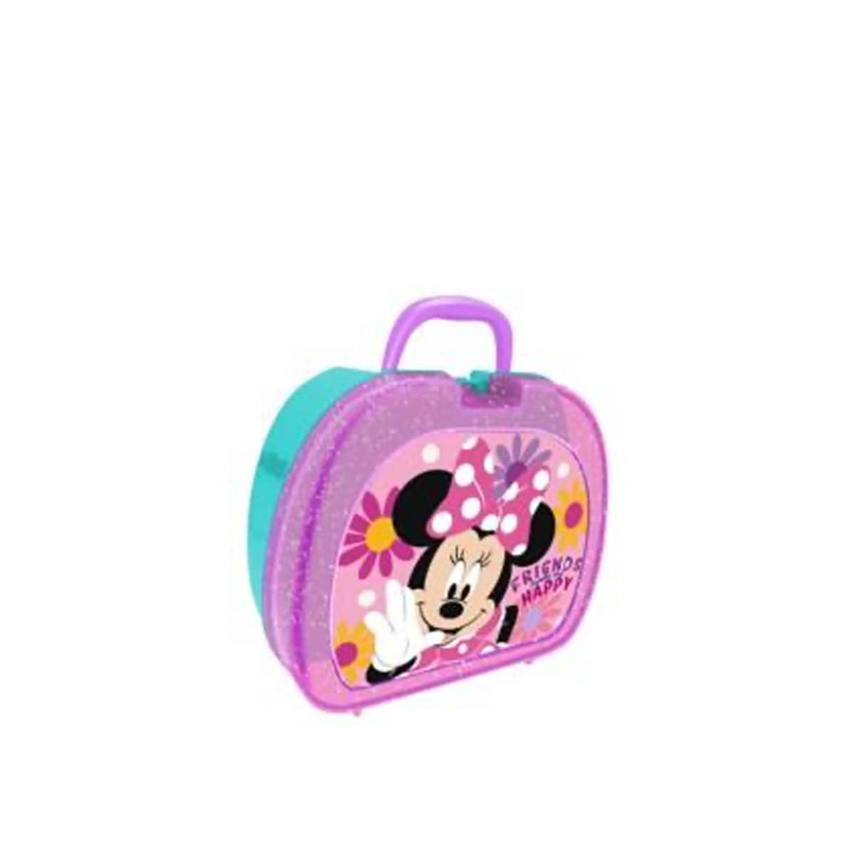 Lonchera escolar infantil de plástico multicolor para niña con Minnie Mouse, mod. 1105600