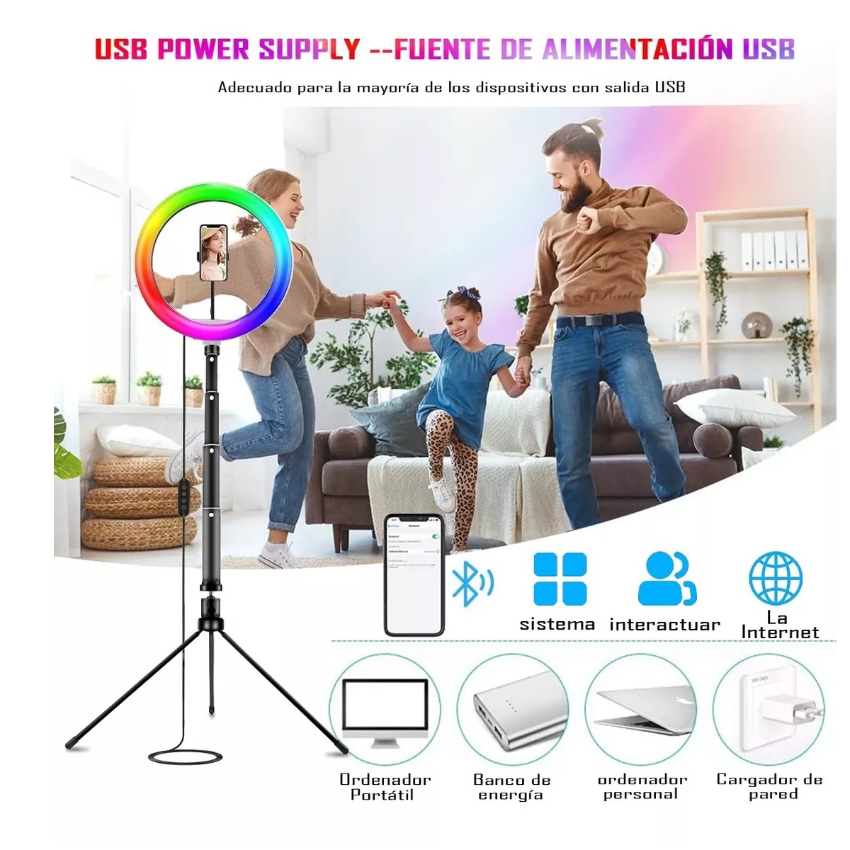 Aro De Luz Profesional Maquillaje Led Iluminacion Fotografia