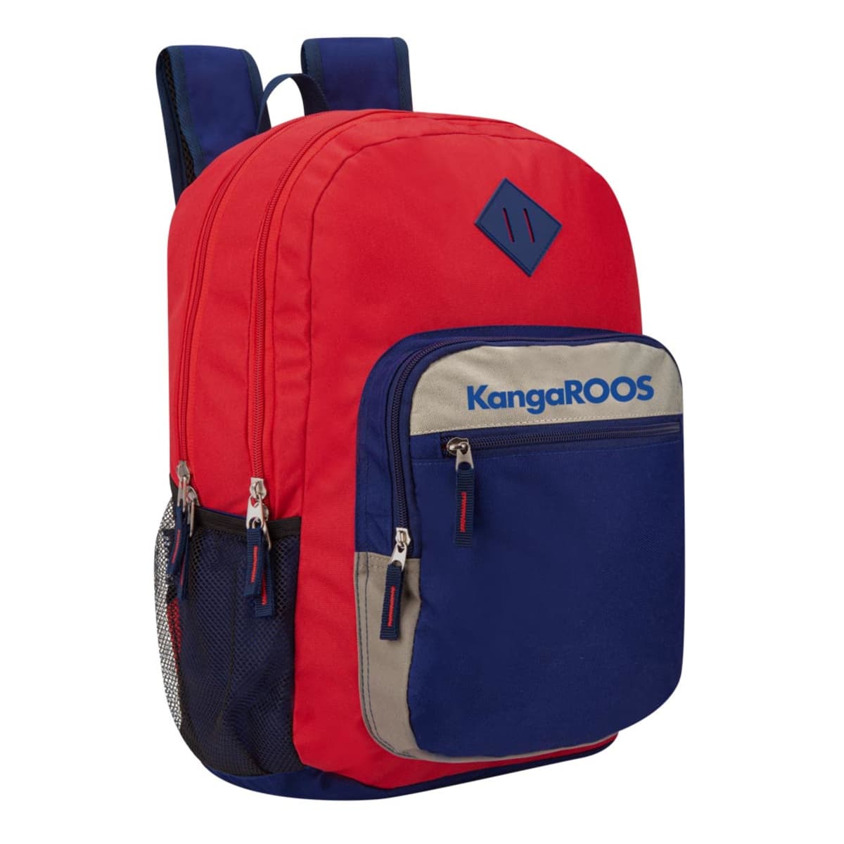 Mochila backpack para hombre marca Kangaroos color rojo con azul