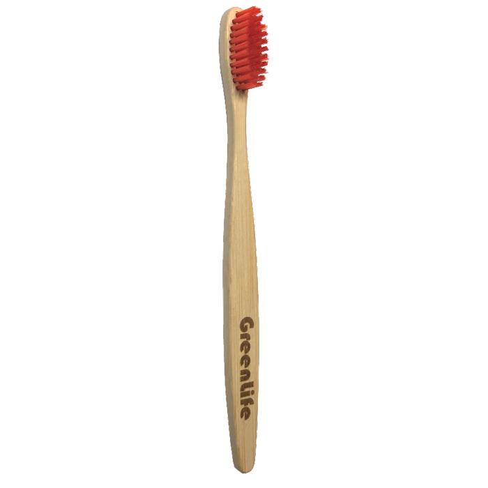 Cepillo Dental Ecológico de Bambú MXDCC-004-1 Cepillo Dental Ecológico Cerda Regular Mango de Bambú Rojo, ,Classic Collection