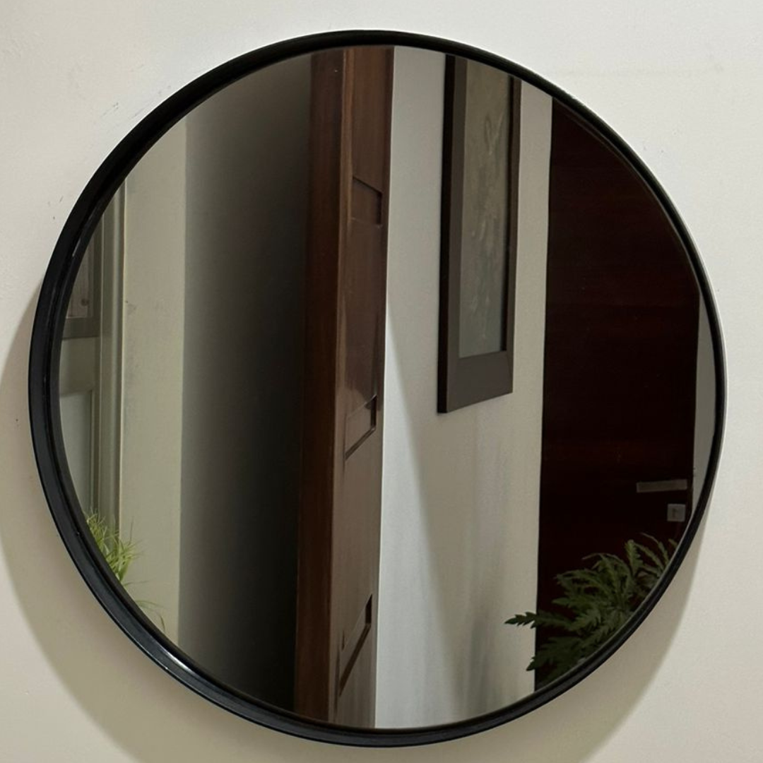 Espejo Redondo Con Marco Metálico De 70cm Diámetro