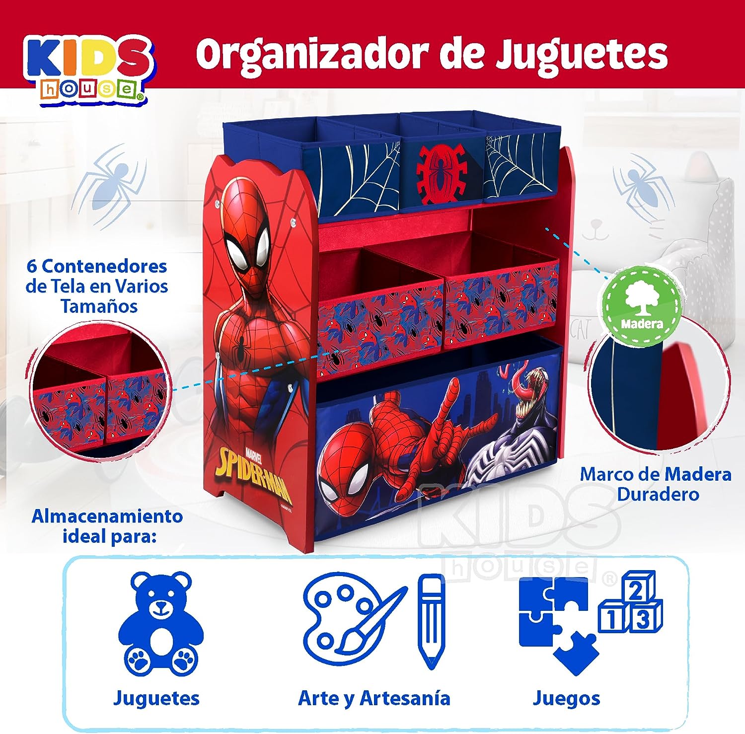 Organizador para Juguetes Kids House Spider Man