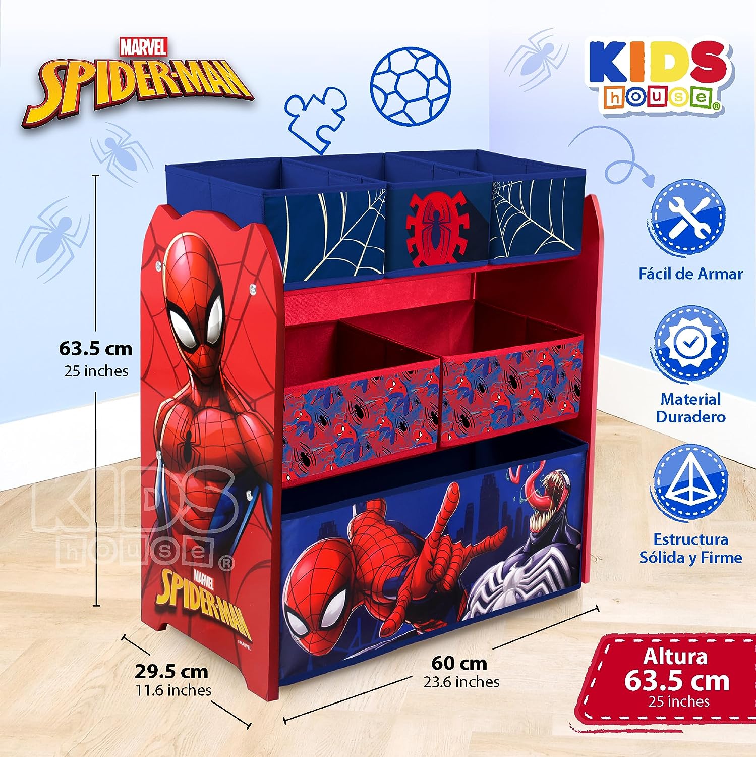 Organizador para Juguetes Kids House Spider Man