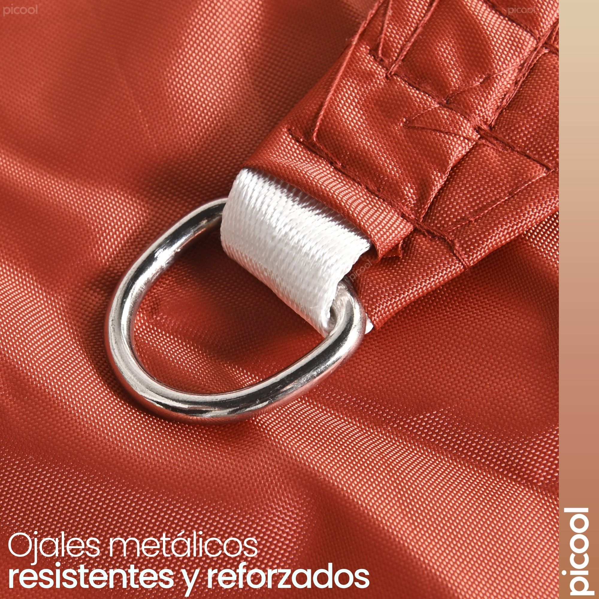 Kit Malla Sombra 3x4 Lona Reforzada Ganchos Argollas Y Lazo