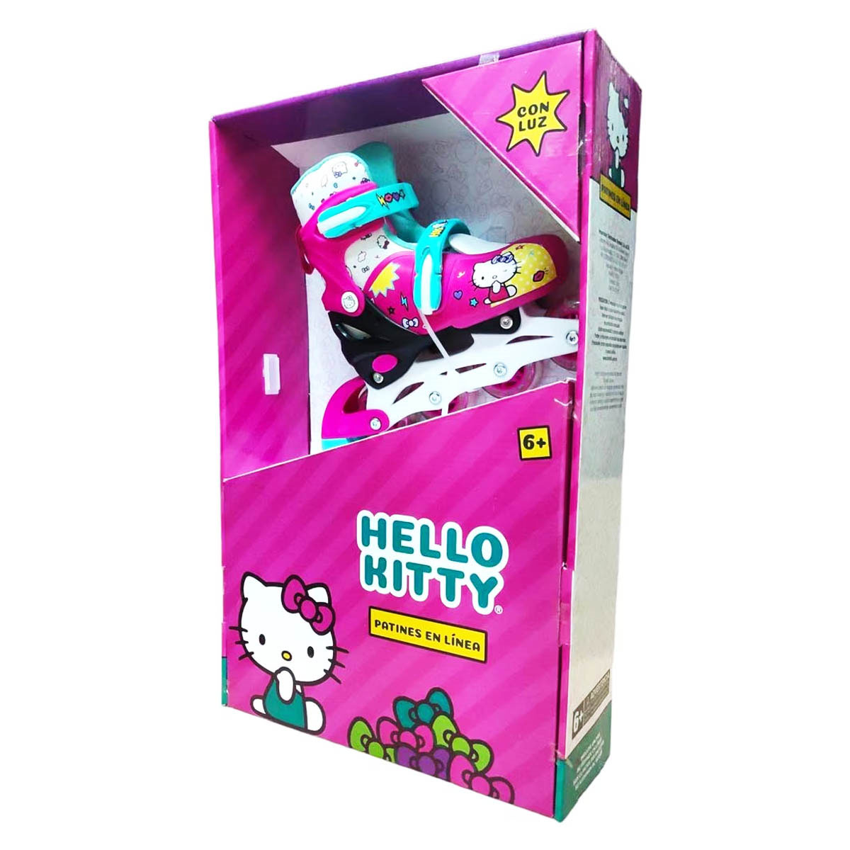 Patines para niños en Linea Hello Kitty 19 a 21 cm Rosa/Blanco