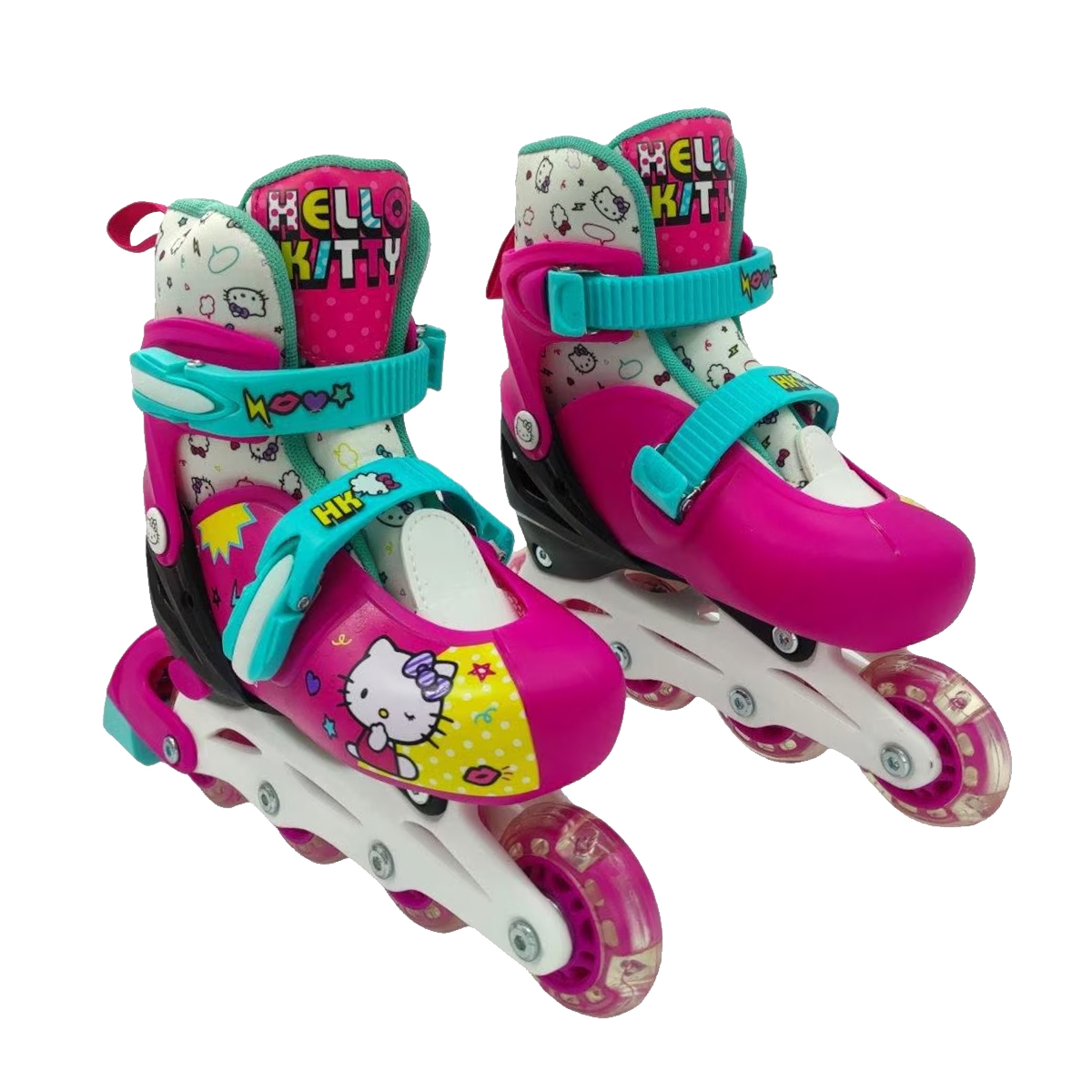 Patines para niños en Linea Hello Kitty 19 a 21 cm Rosa/Blanco