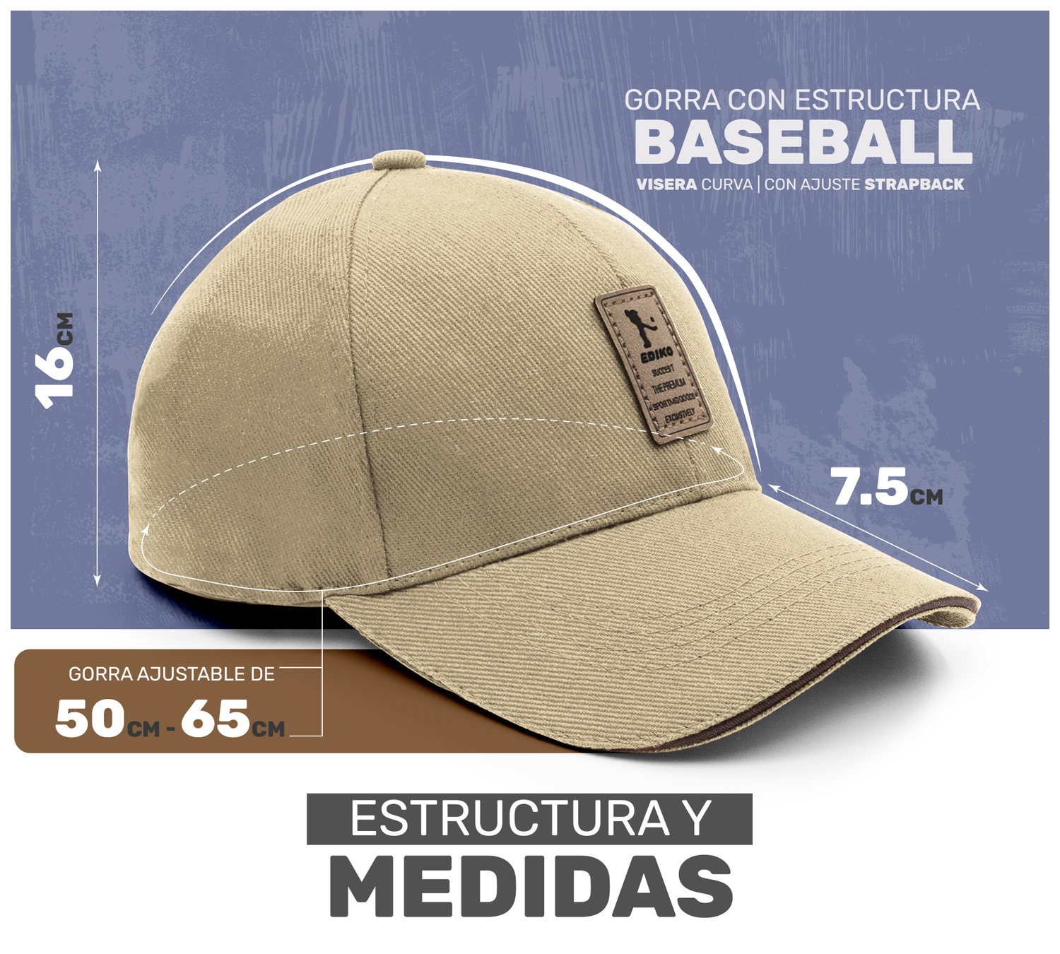 Gorra de Beisbol Gorra de Hombre Mujer Cómoda y Ajustable