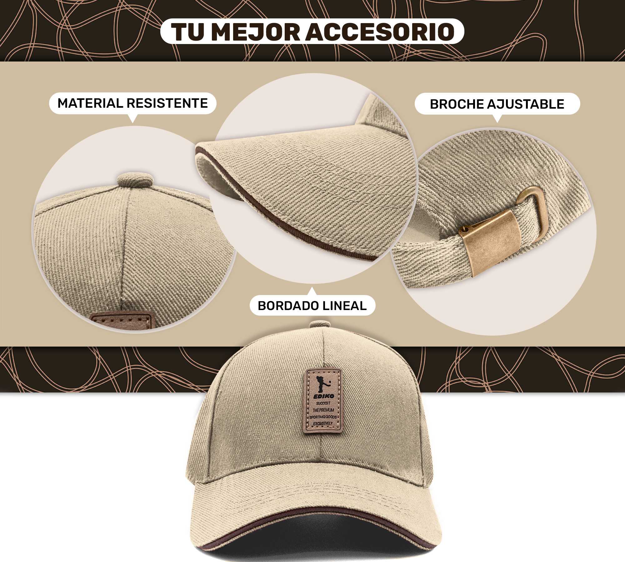 Gorra de Beisbol Gorra de Hombre Mujer Cómoda y Ajustable