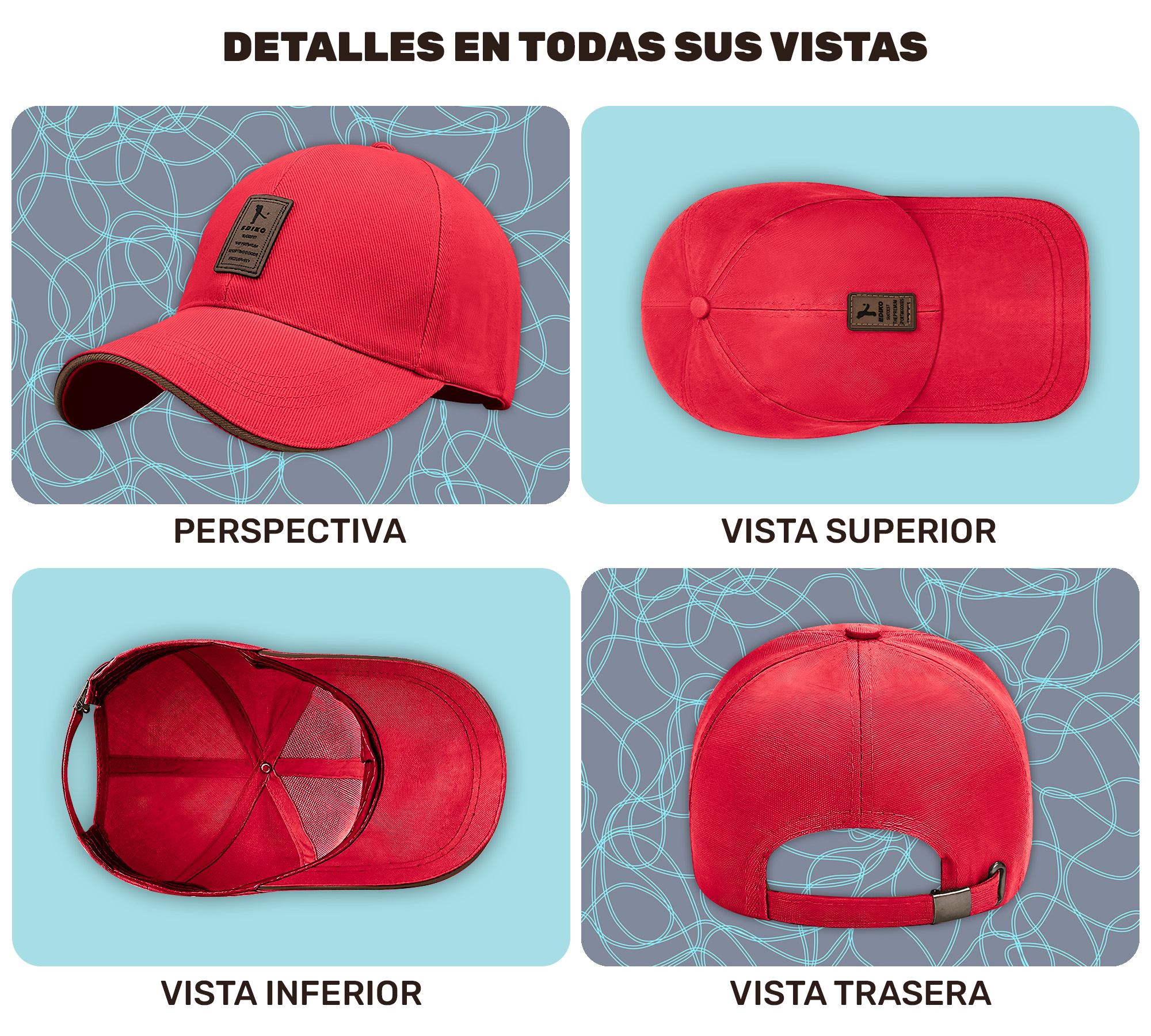  Gorra de Beisbol Gorra de Hombre Mujer Cómoda y Ajustable 