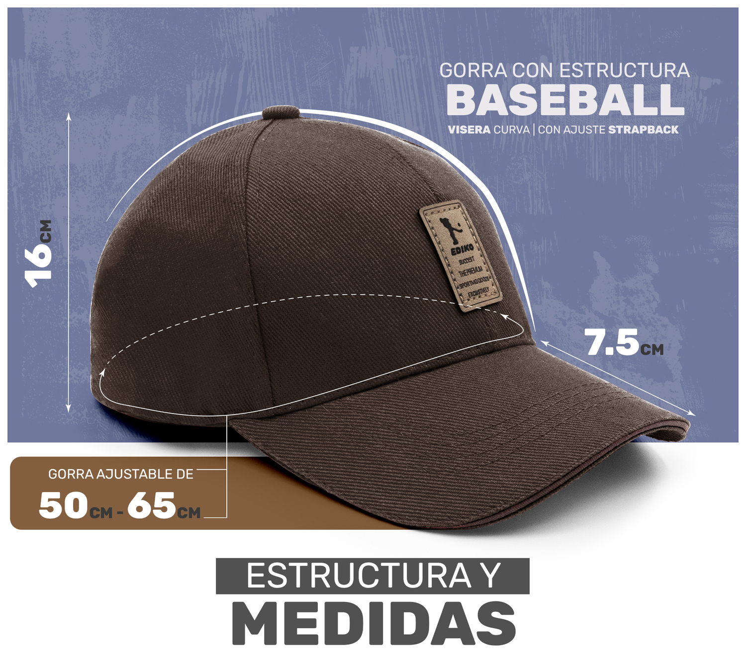 Gorra de Beisbol Gorra de Hombre Mujer Cómoda y Ajustable