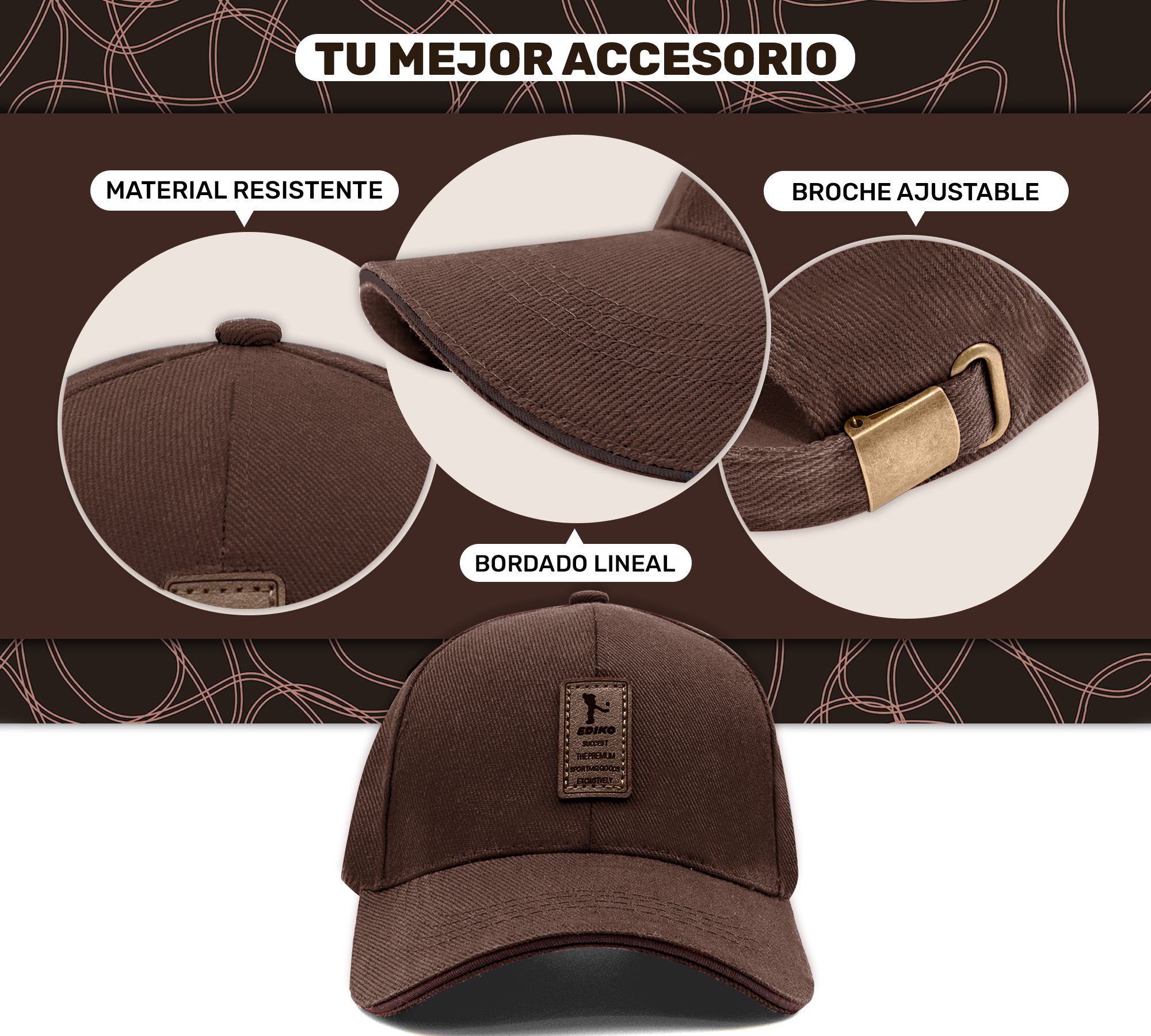 Gorra de Beisbol Gorra de Hombre Mujer Cómoda y Ajustable