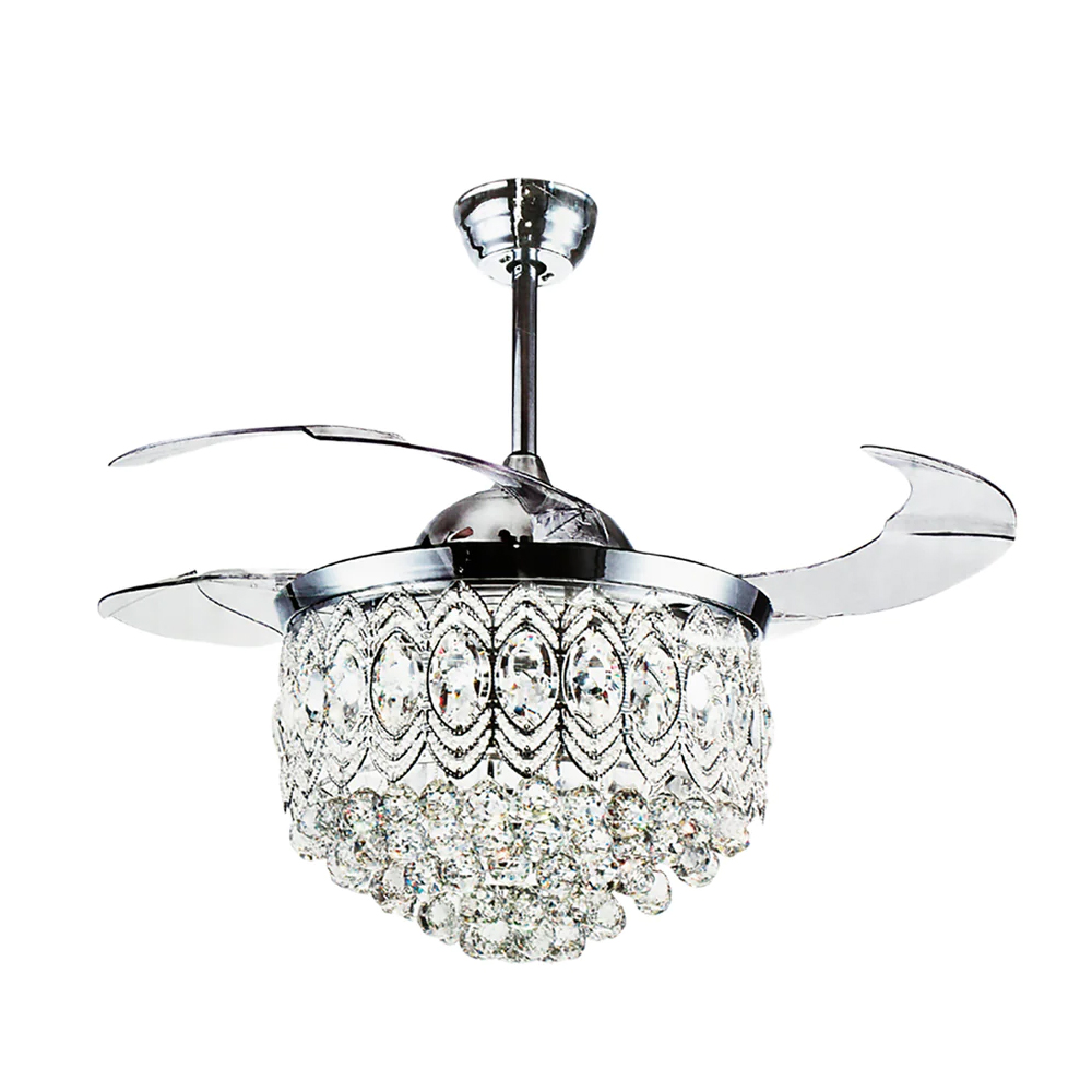 Ventilador de Techo Elegante con Lámpara LED de Cristal