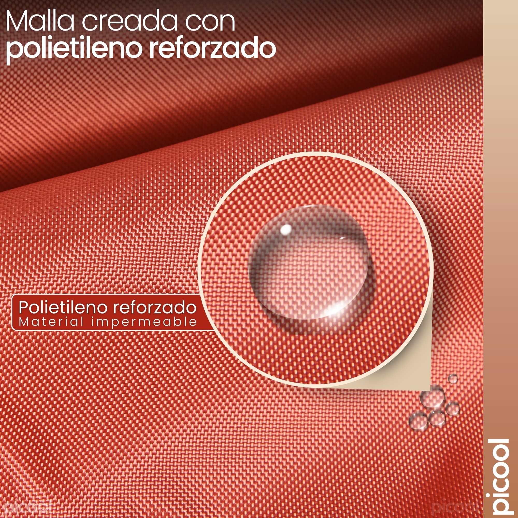 Kit Malla Sombra 4x6 Lona Reforzada Ganchos Argollas Y Lazo