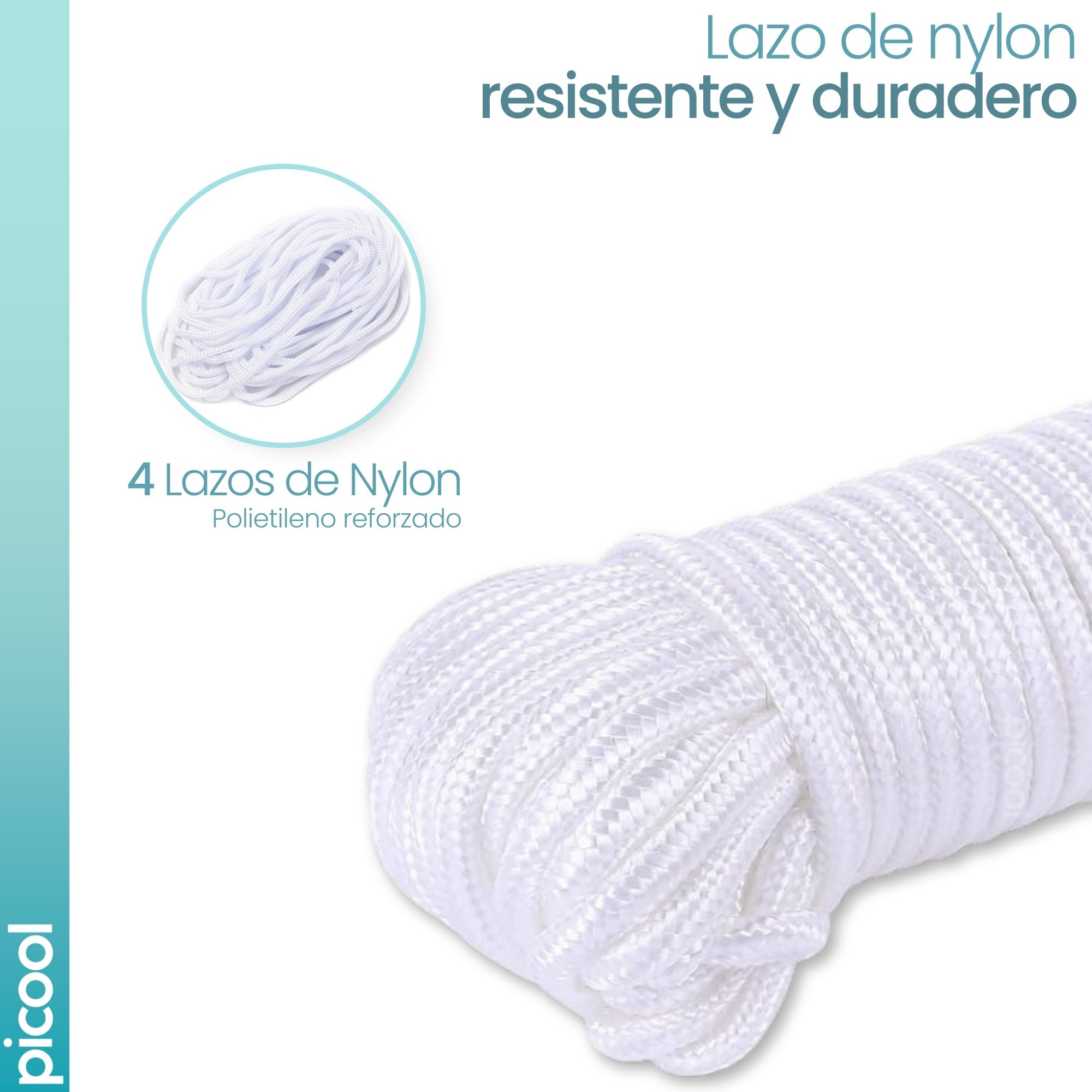 Kit Malla Sombra 4x6 Lona Reforzada Ganchos Argollas Y Lazo