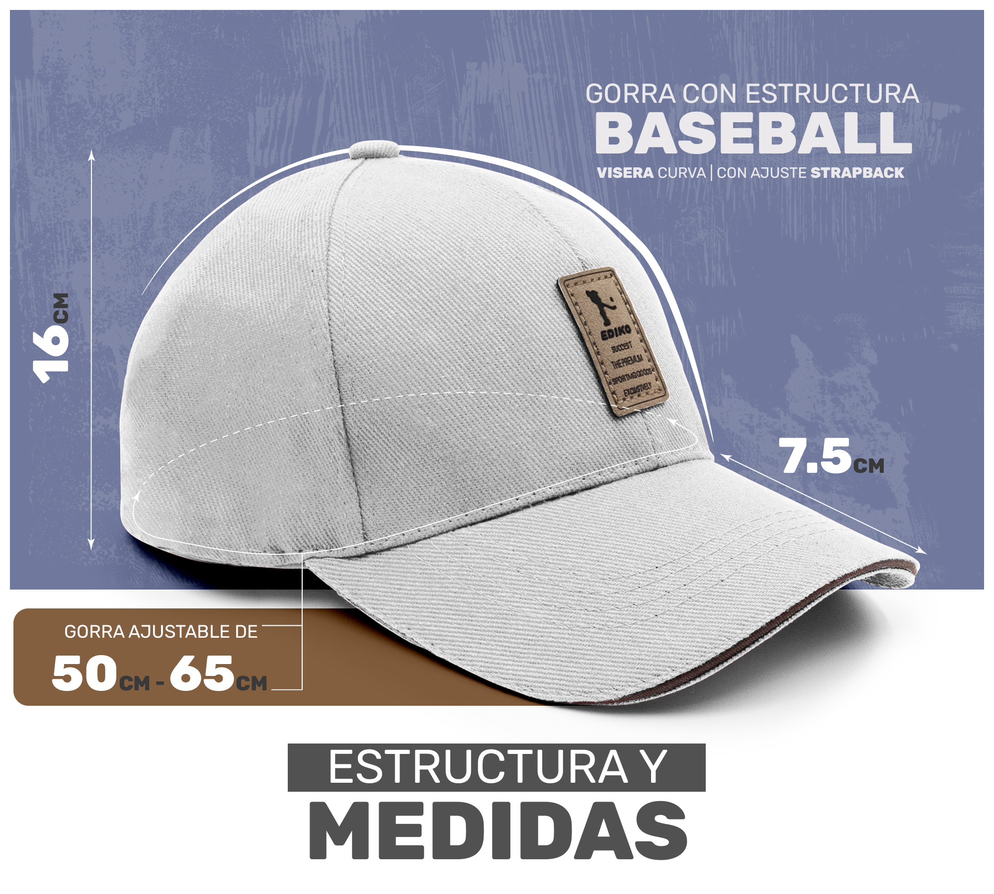 Gorra de Beisbol Gorra de Hombre Mujer Cómoda y Ajustable