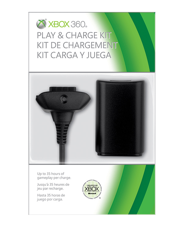 Kit Carga Y Juega Para Control Xbox 360.