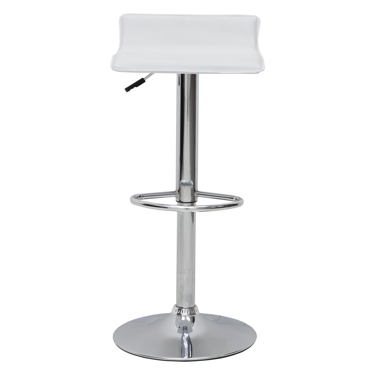 Set De 2 Bancos Alto Sam Ajustable para Barra Bar Blanco