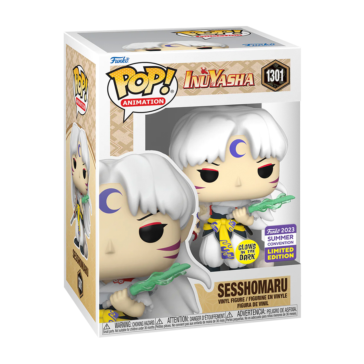 Funko Pop Sesshomaru Con Colmillo #1301 Glow Inuyasha Anime Manga Fig Original