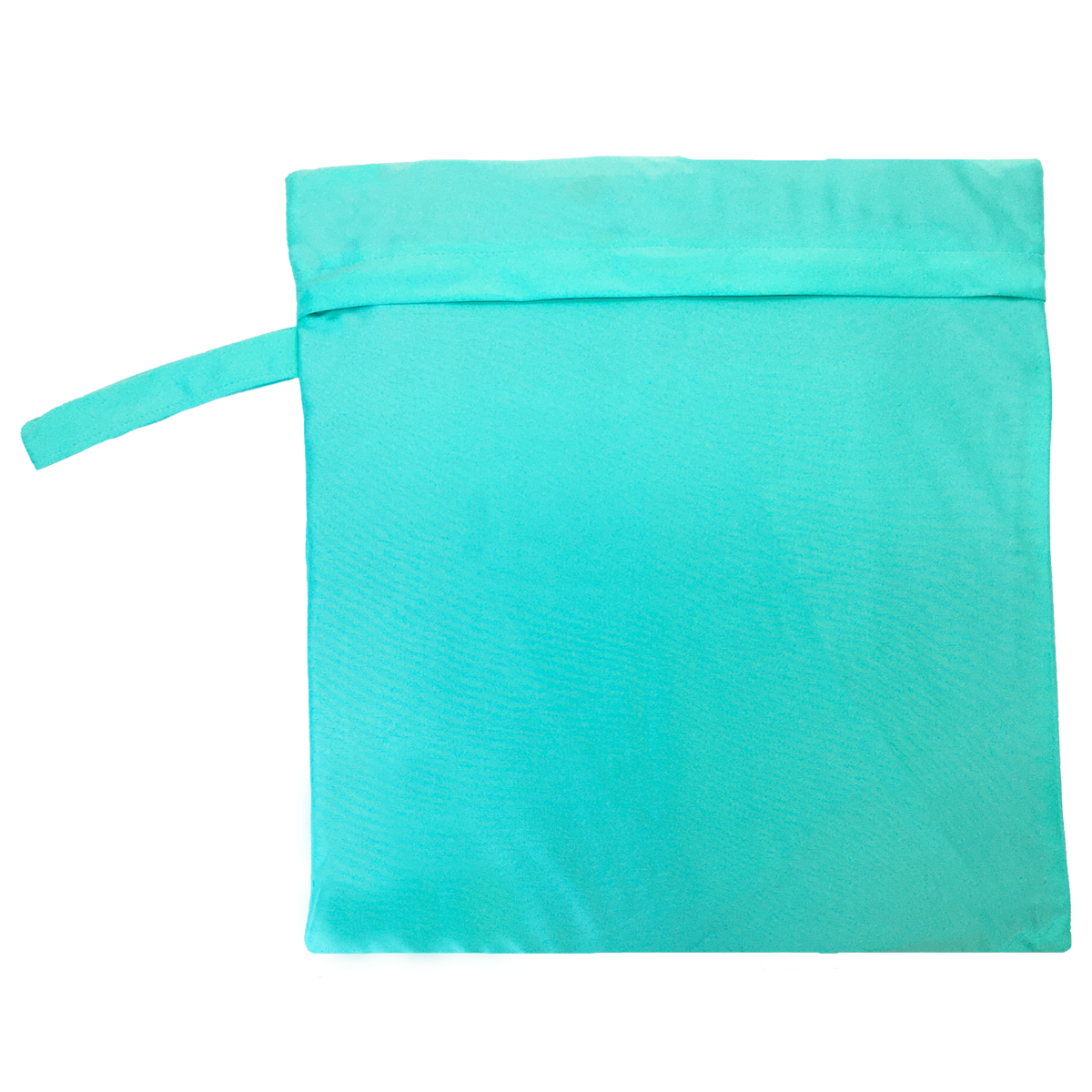 Bolsa impermeable de algodón revestido azul y turquesa para la
