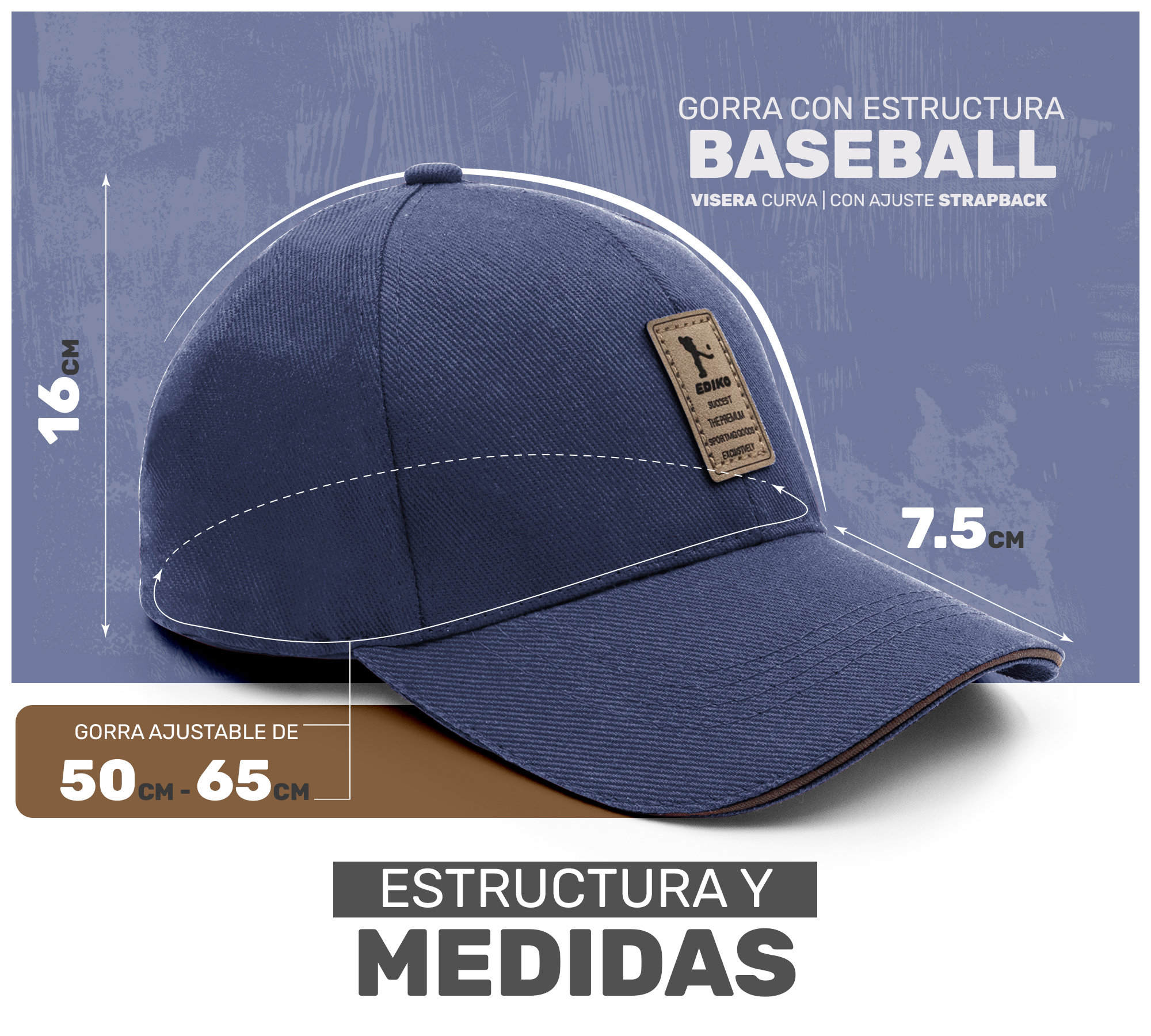 Gorra de Beisbol Gorra de Hombre Mujer Cómoda y Ajustable