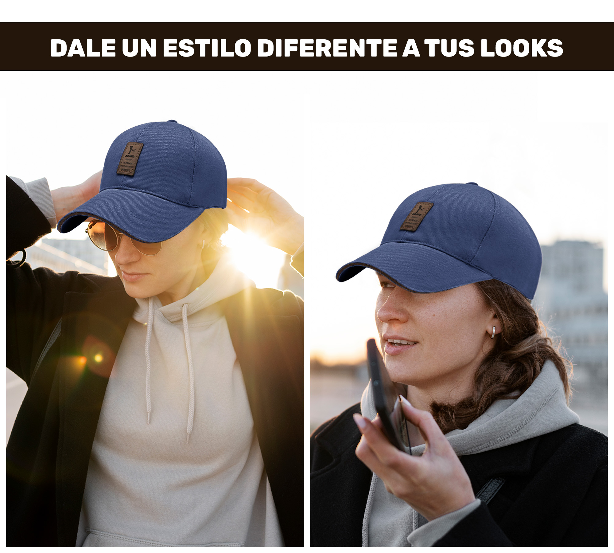 Gorra de Beisbol Gorra de Hombre Mujer Cómoda y Ajustable