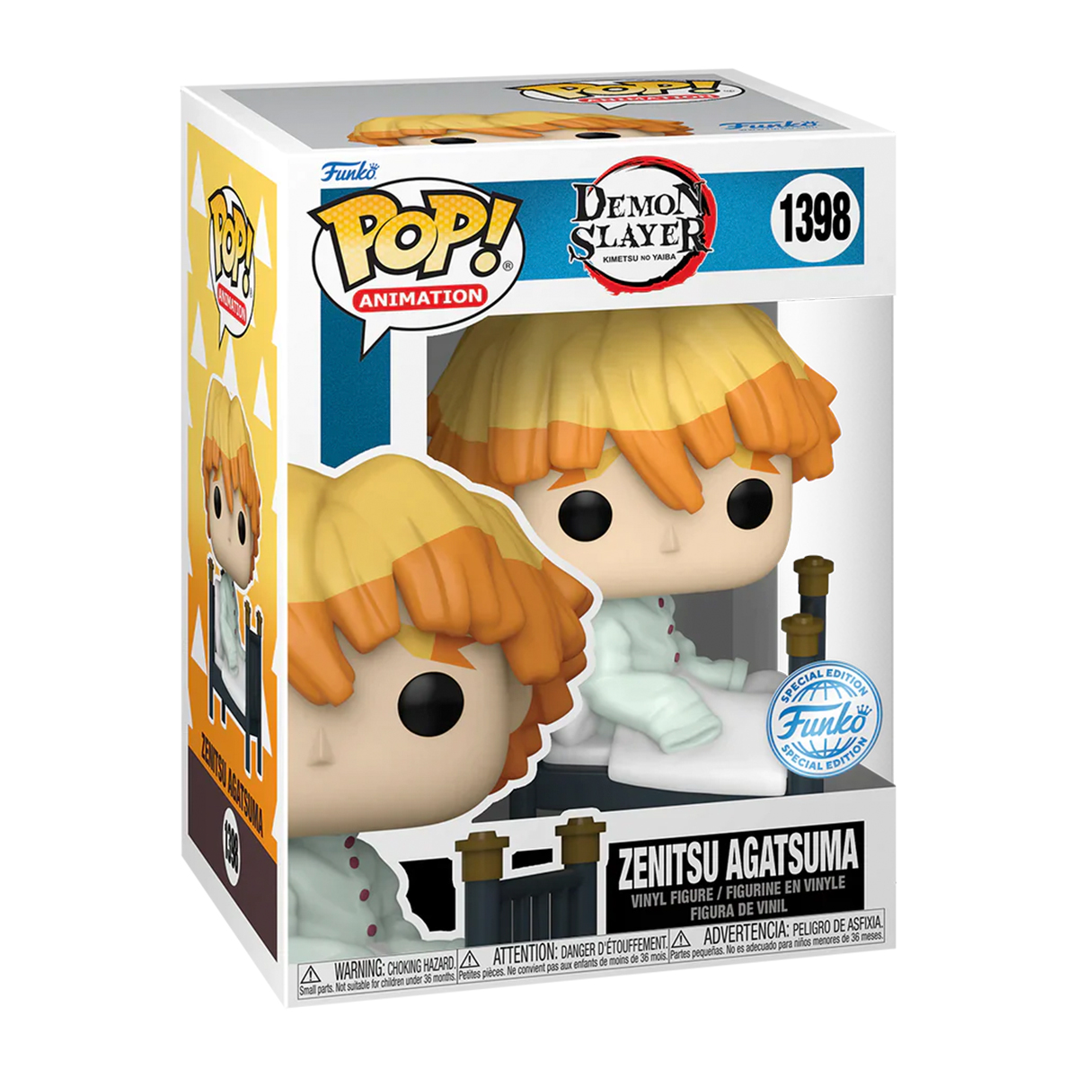 Funko Pop Zenitsu Agatsuma En Recuperacion #1398 Demon Slayer Anime Fig Original