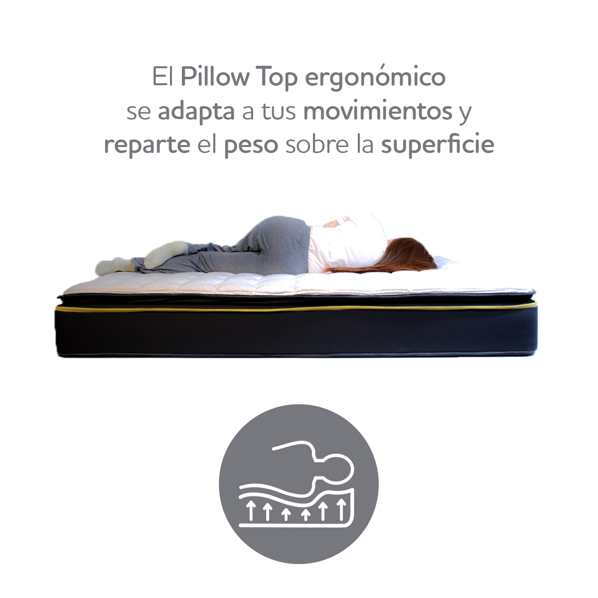 Voltti | Comfort | Colchón Abierto Híbrido Queen | Nano Memory Foam & Resortes Encapsulados | 28 CM