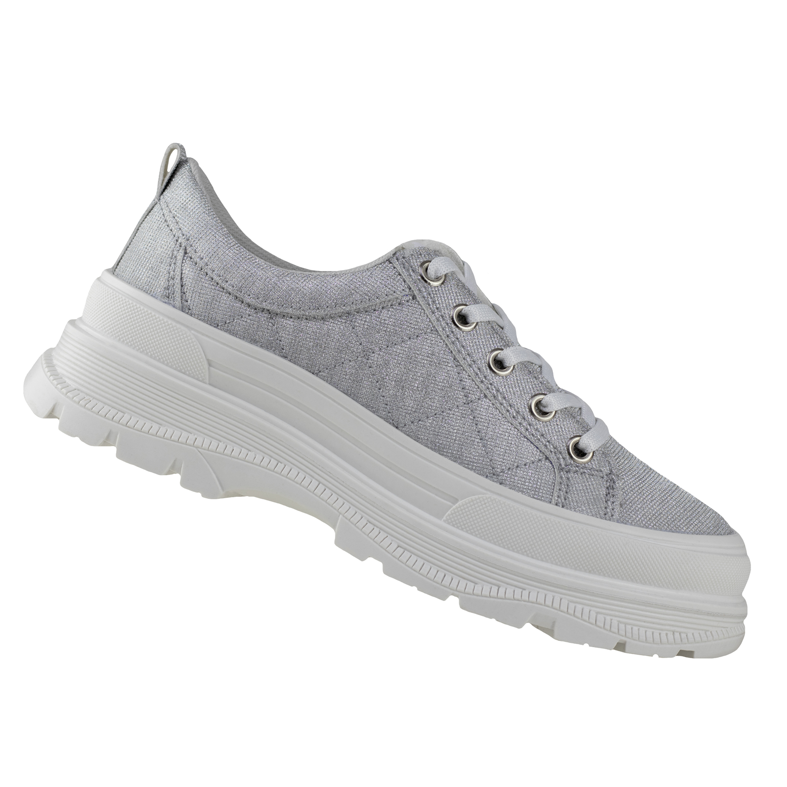 Tenis Gris Mujer Urbanos Capa De Ozono Confort 652001 Plata