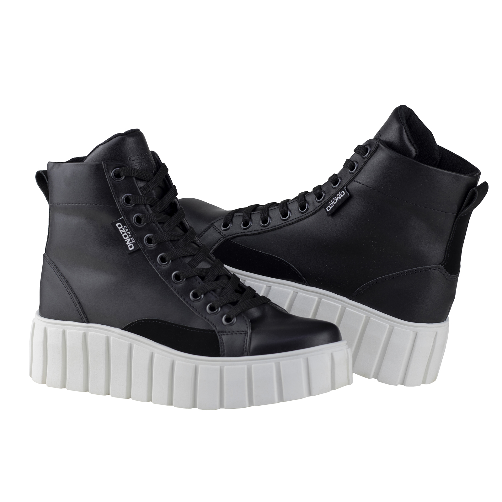 Botas De Plataforma Urbanas Mujer Capa De Ozono 625402 Negro