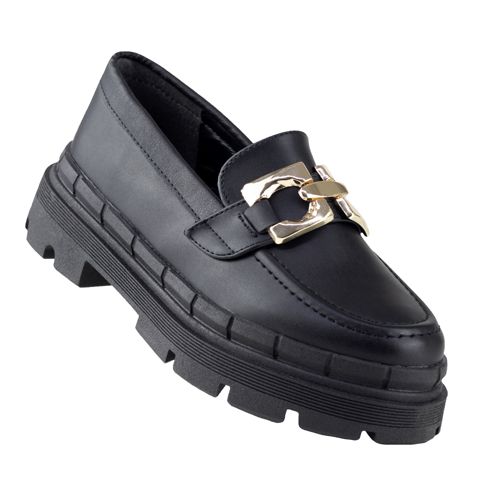 Zapato Slip On Mujer Capa De Ozono Suela Gruesa 646201 Negro