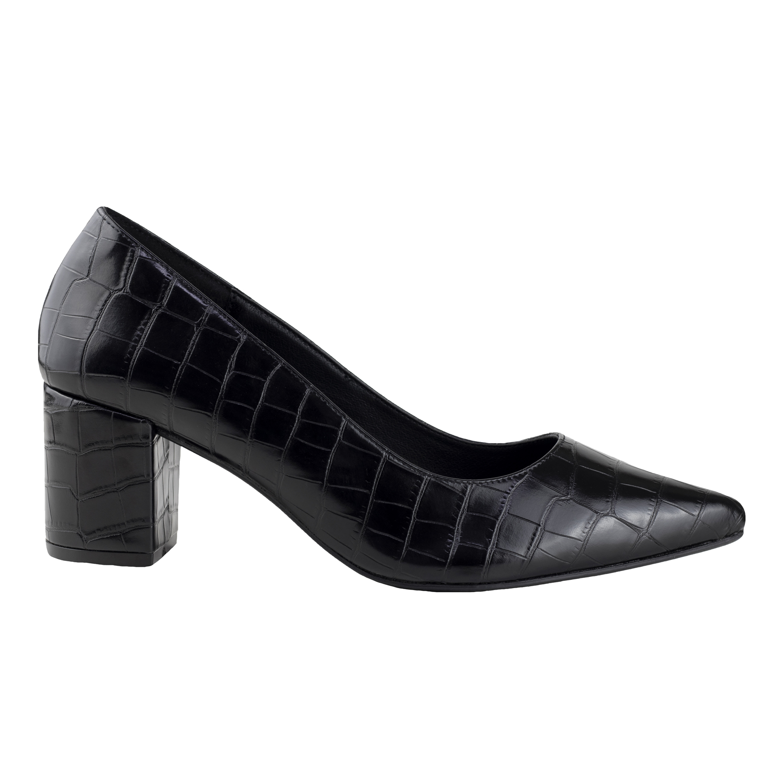 Zapatilla Negra Mujer Tacon Ancho Capa De Ozono 649601 Moda