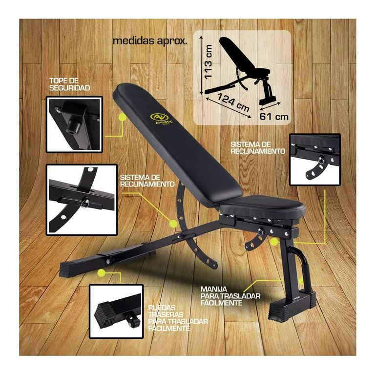 Banco Banca de ejercicio con 6 niveles de inclinación