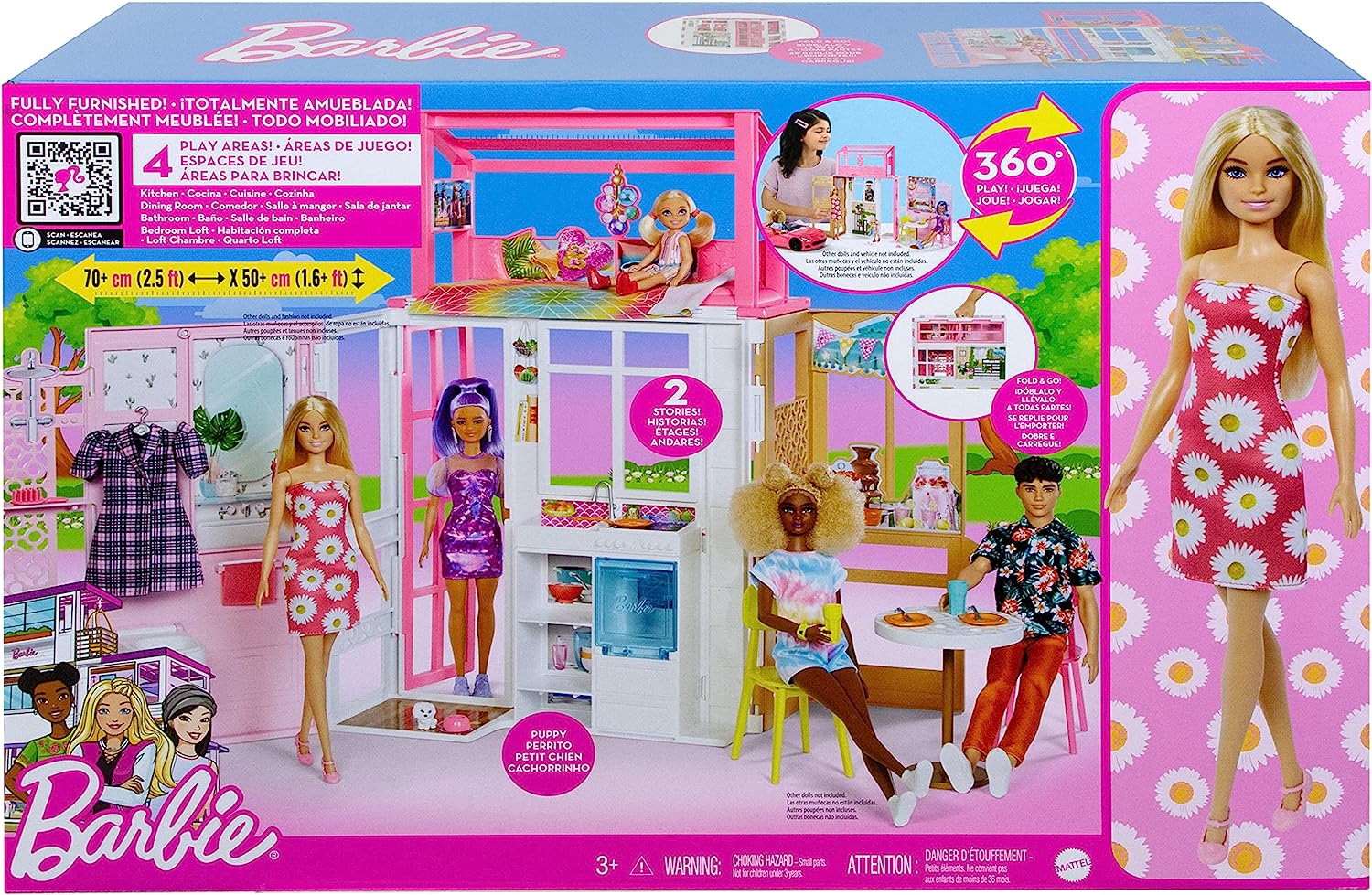 Barbie Set de Juego Casa Glam con Muñeca