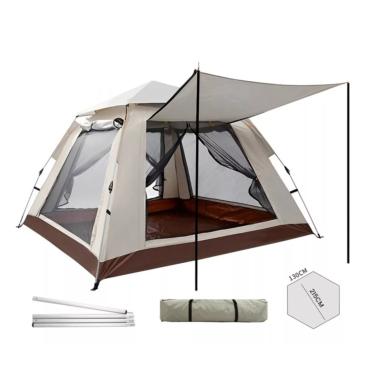 Tienda Casa Campaña Grandes Para Acampar 4-6persona215x215cm