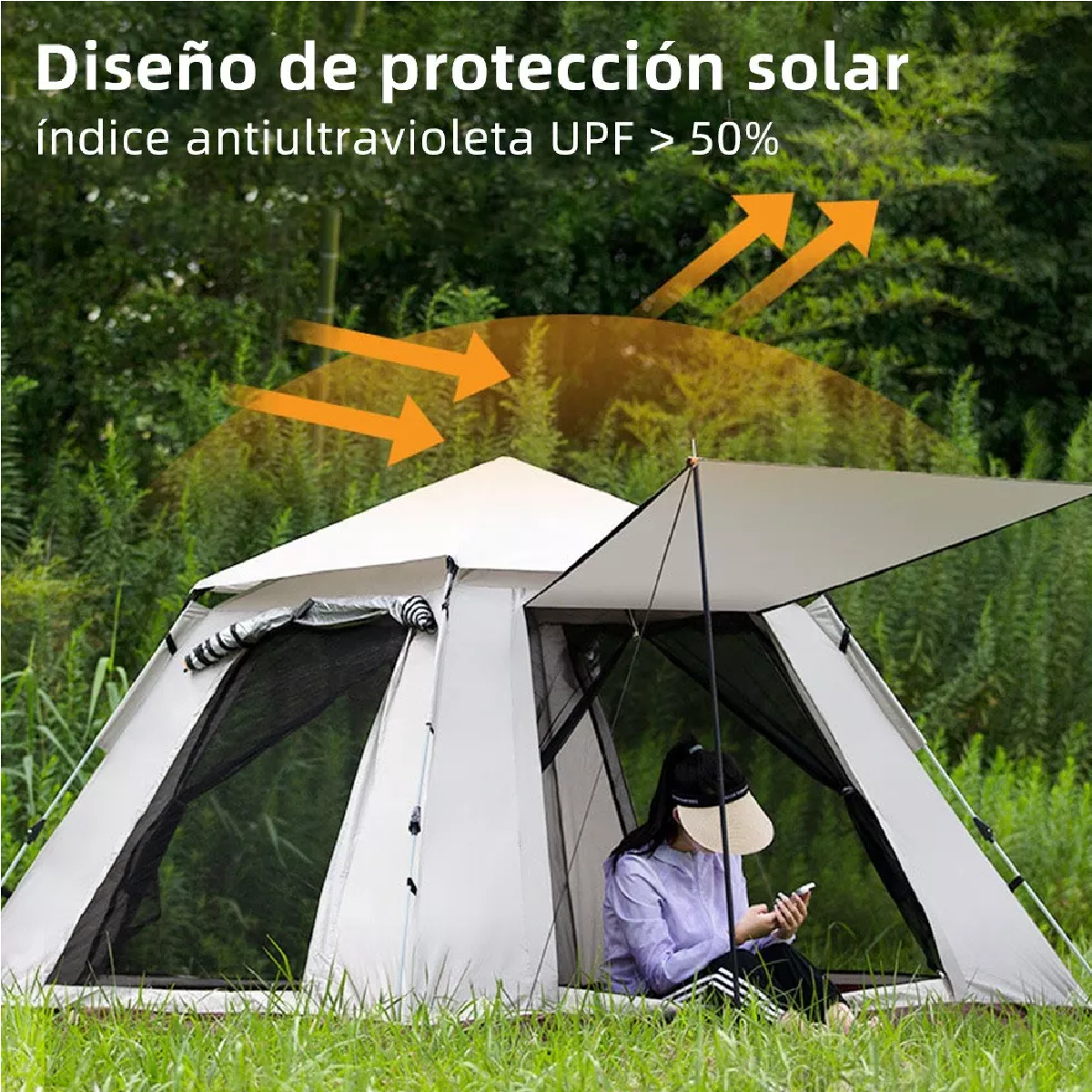 Tienda Casa Campaña Grandes Para Acampar 4-6persona215x215cm