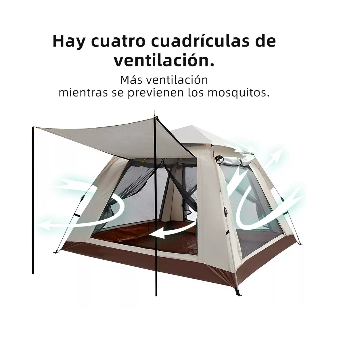 Tienda Casa Campaña Grandes Para Acampar 4-6persona215x215cm