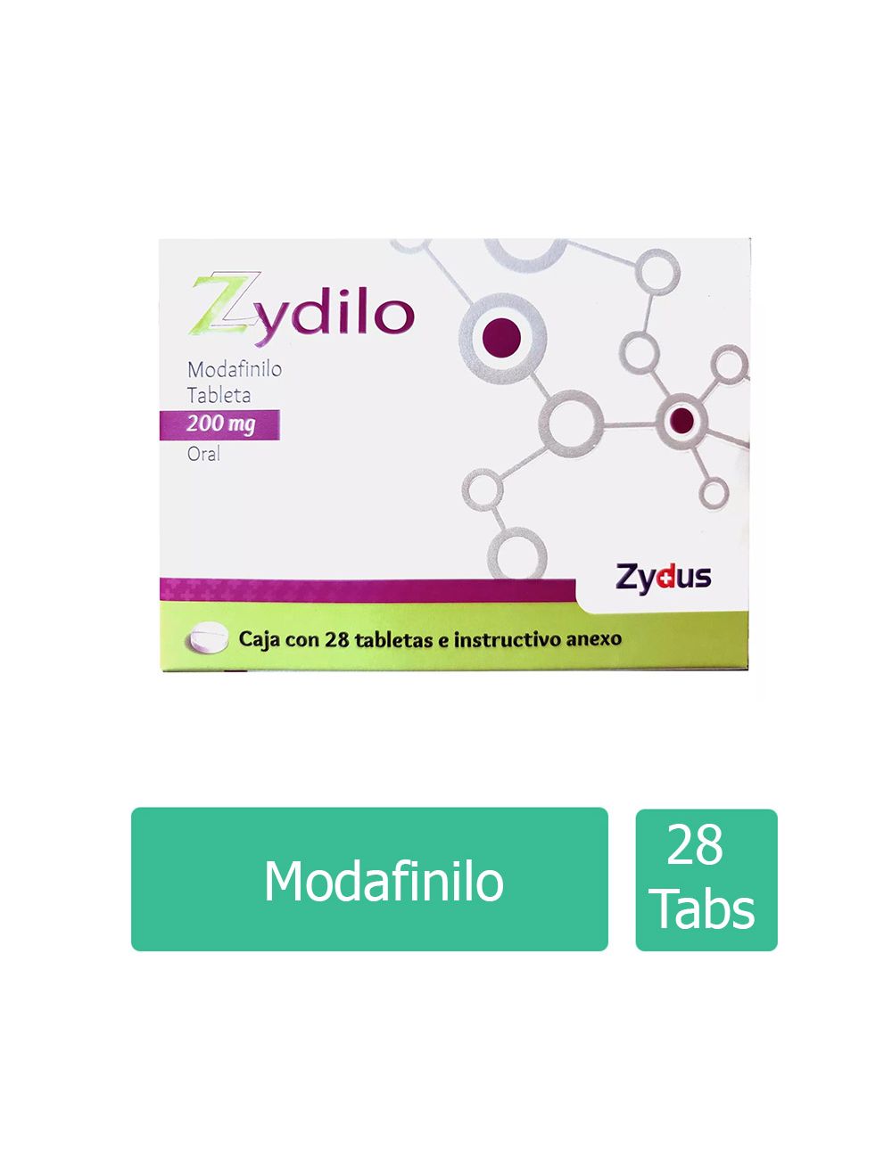 Zydilo 28 Tabletas Caja Modafinilo 200 MG