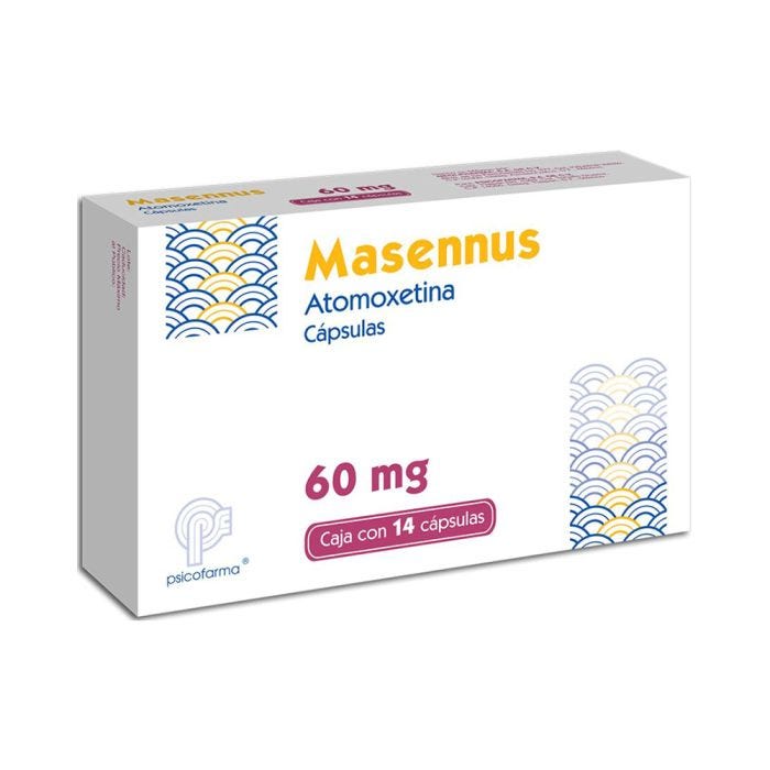 Masennus 14 Cápsulas Caja Clorhidrato de atomoxetina 60 MG
