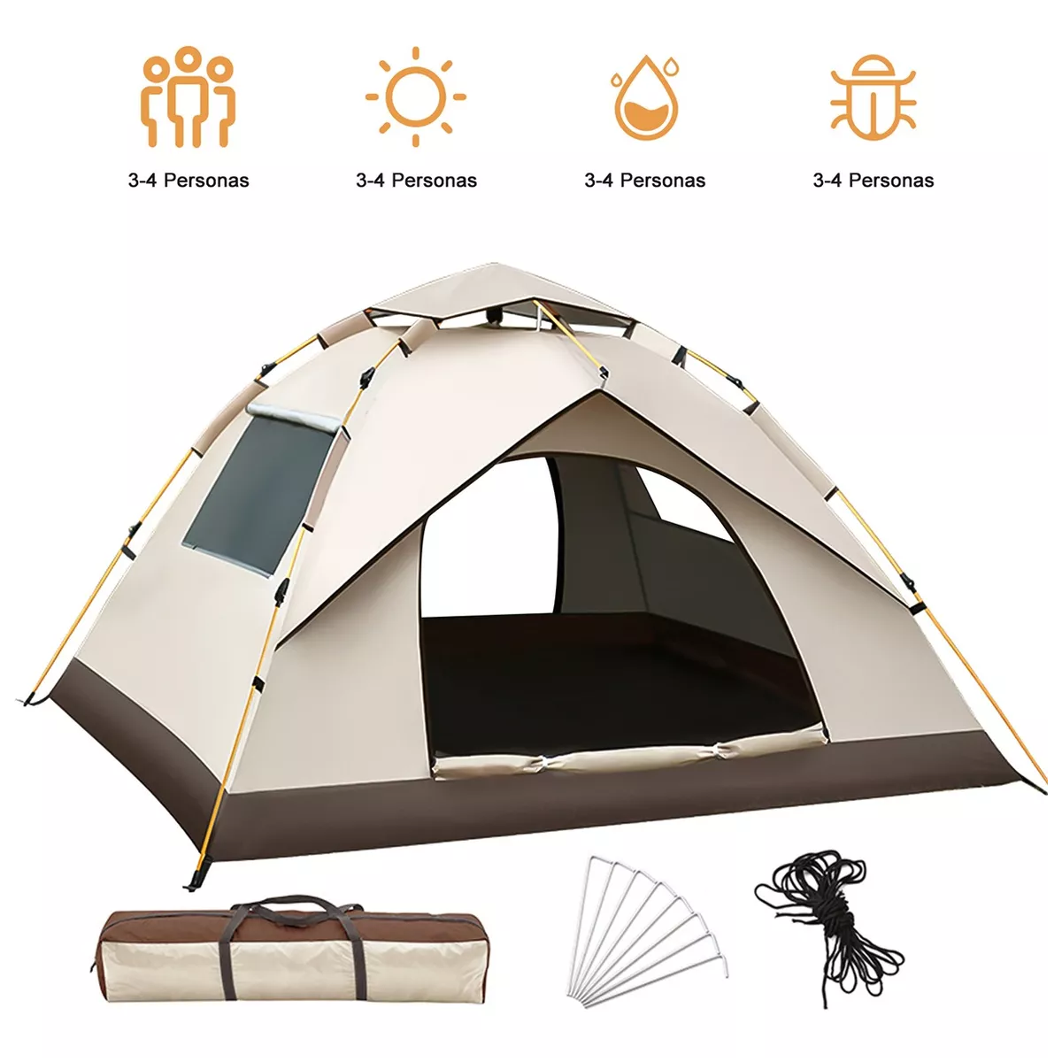 Tienda De Acampar Casa Campaña Camping Grande Impermeable