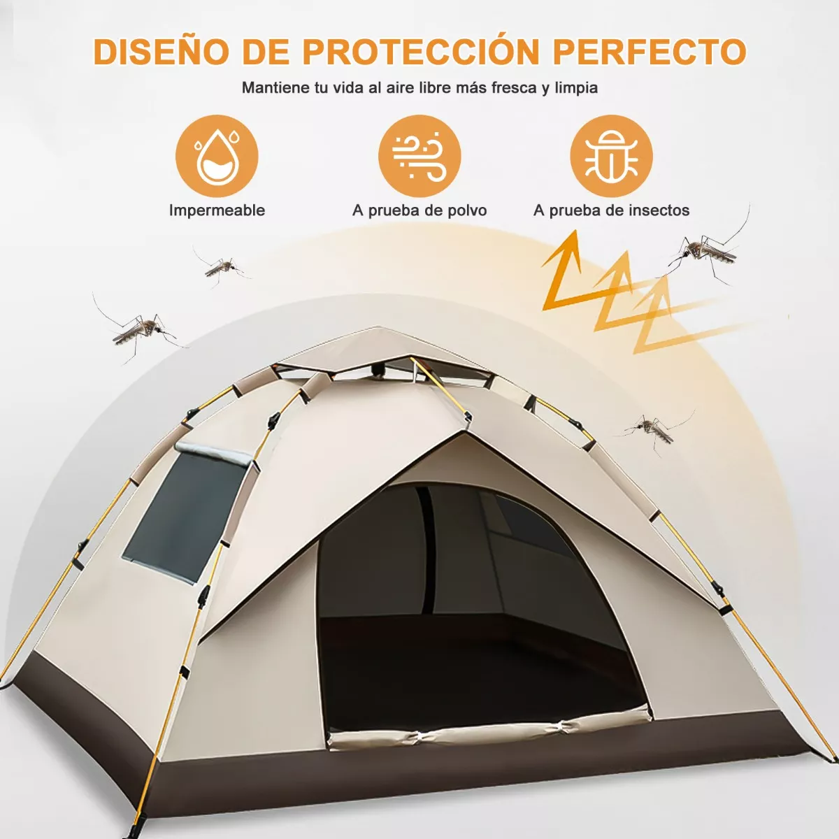 Tienda De Acampar Casa Campaña Camping Grande Impermeable