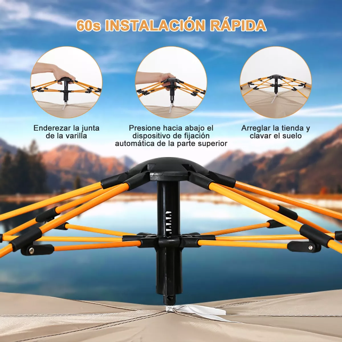 Tienda De Acampar Casa Campaña Camping Grande Impermeable