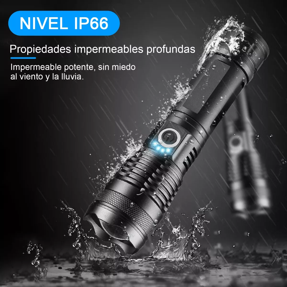 Lámpara Táctica 30000lm Led Xhp50 Usb Camping Recargable