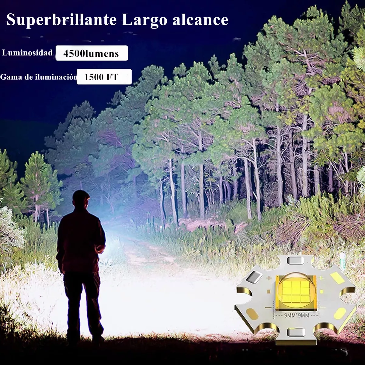 Lámpara Táctica Recargable Usb Led Linterna Ultra Potente