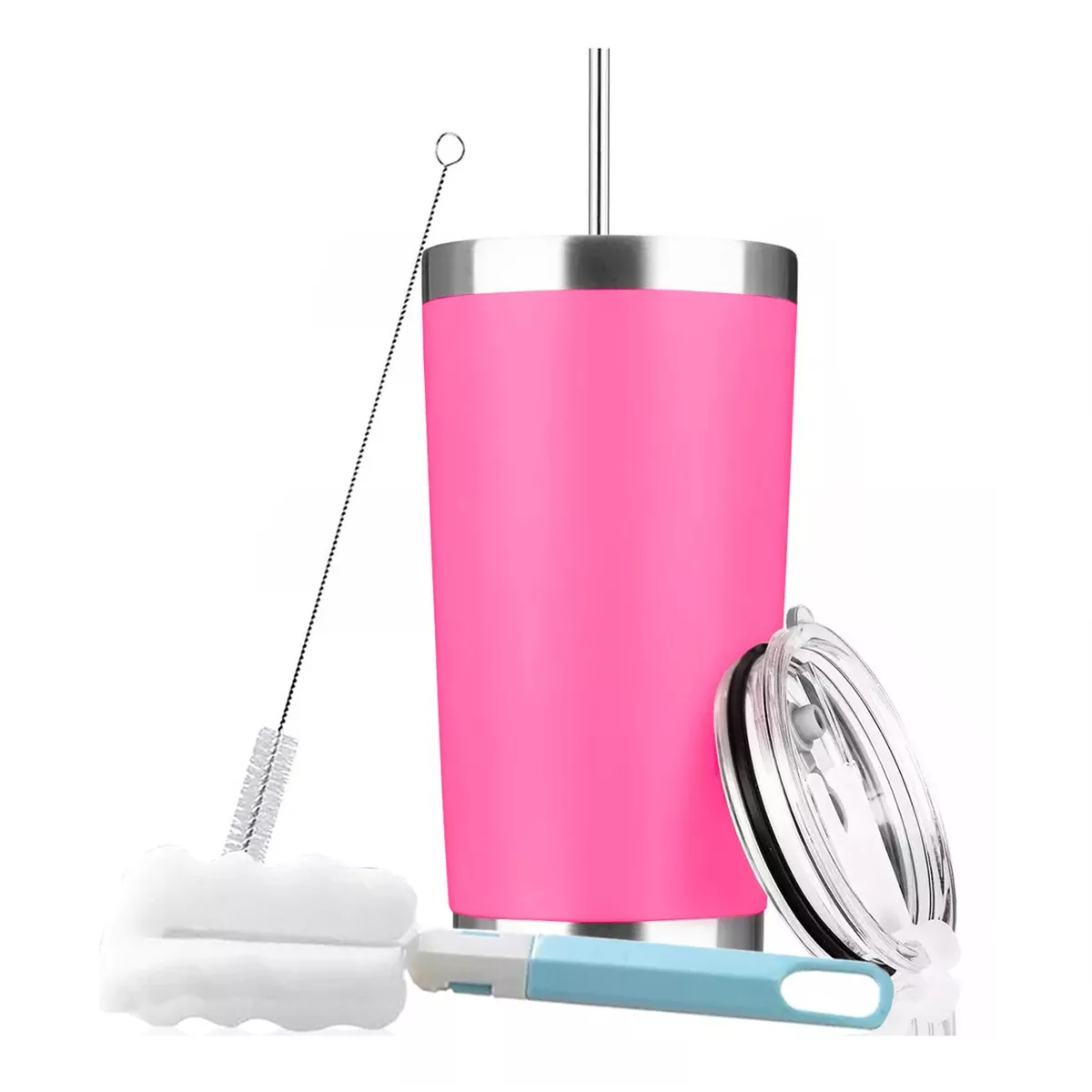 Vaso Térmico Portátil De Acero Inoxidable 20oz Con Calor/frí Barbie Rosa