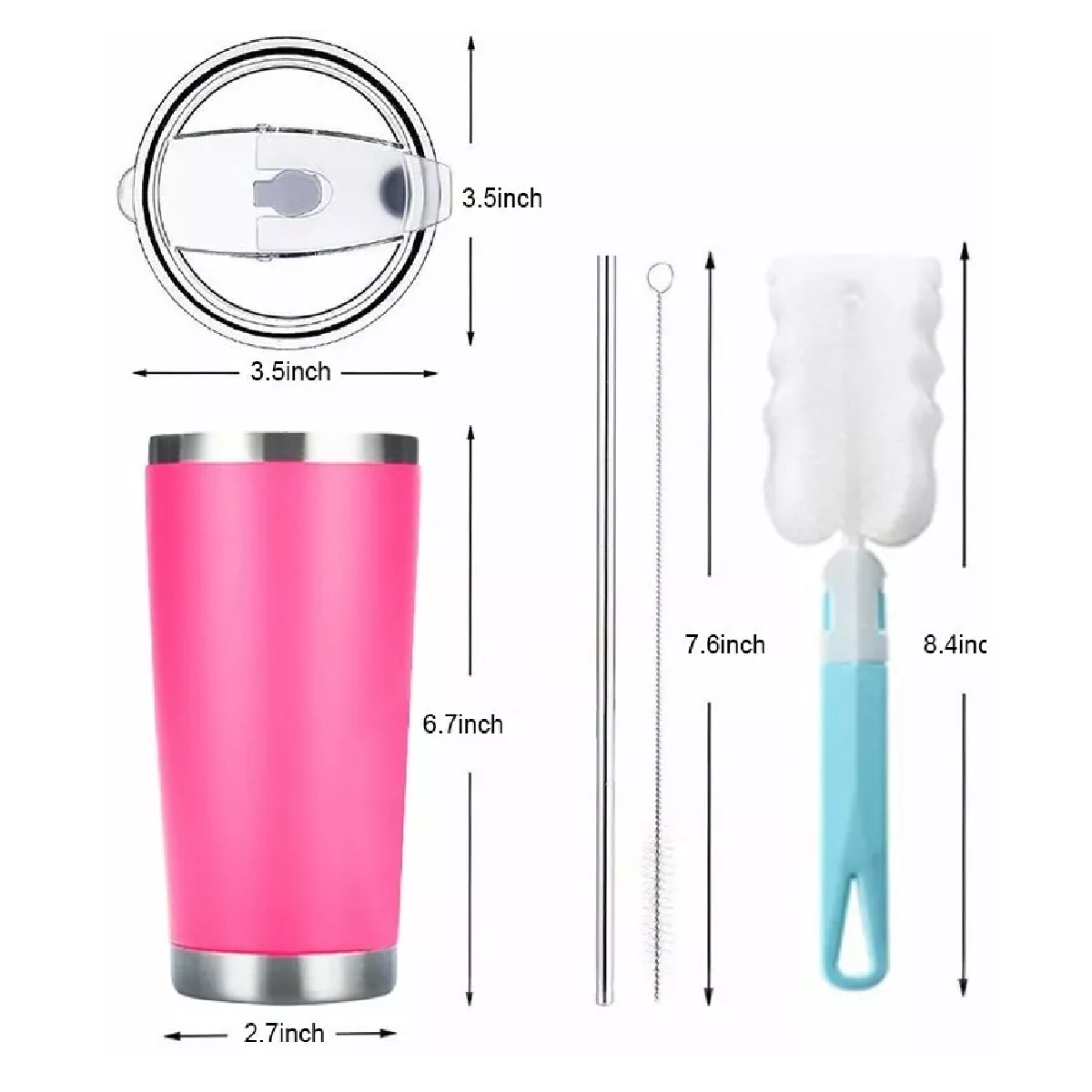 Vaso Térmico Portátil De Acero Inoxidable 20oz Con Calor/frí Barbie Rosa