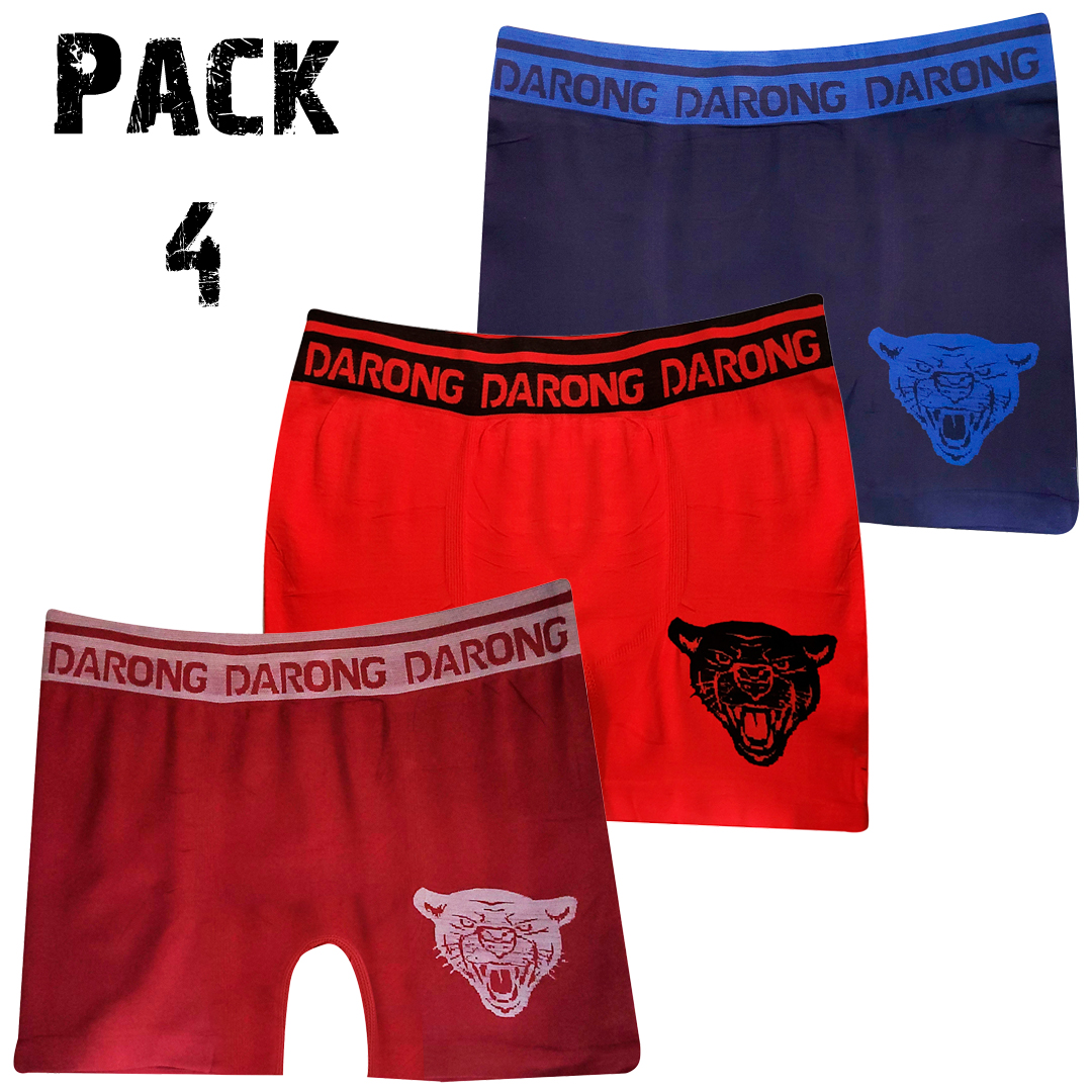 3 Boxer Para Hombre Largos de Licra Grande